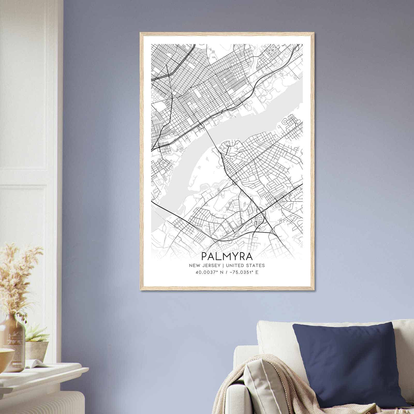 Deerfield Kansas Map Poster, Modern Home Decor Wall Art Print (Copy)