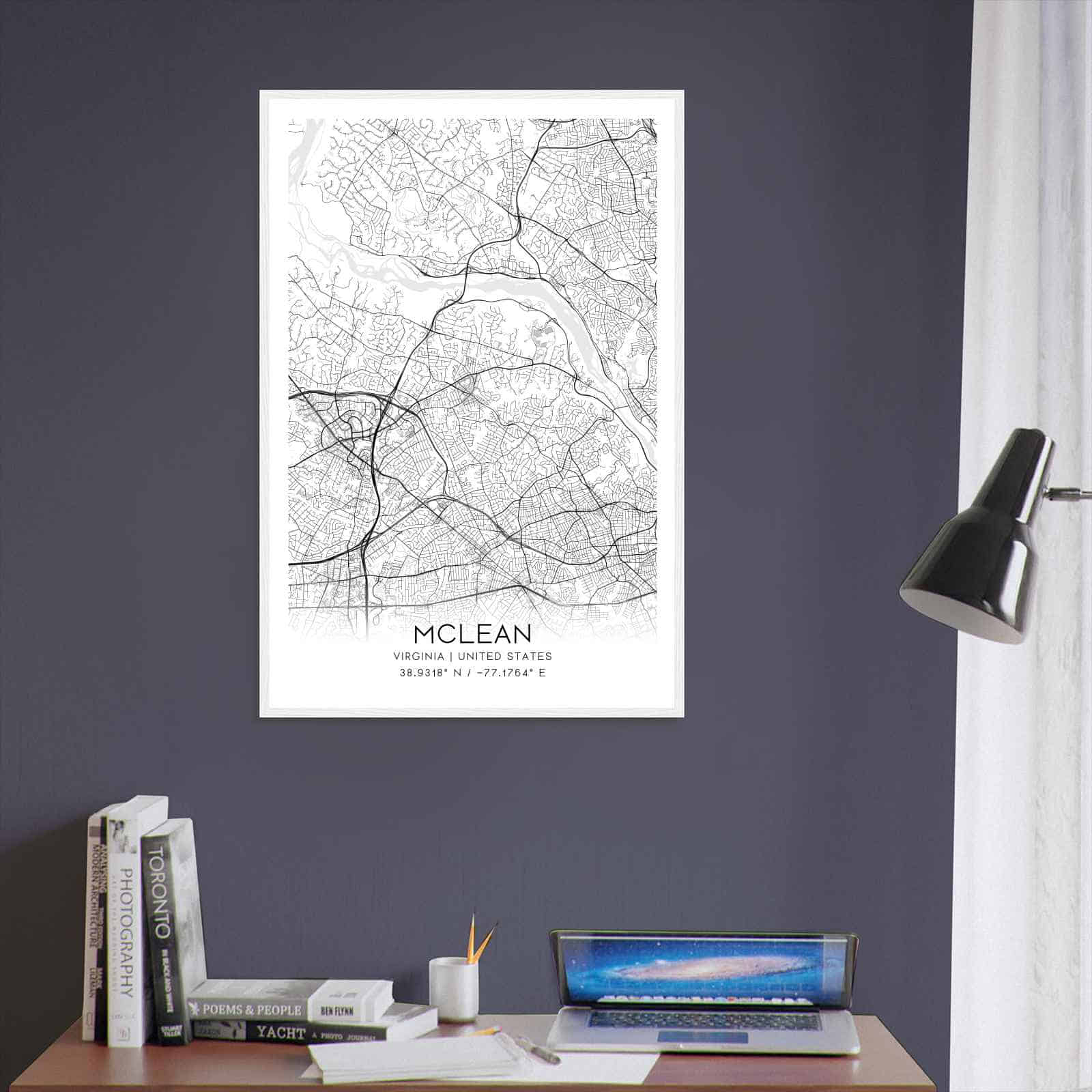 Deerfield Kansas Map Poster, Modern Home Decor Wall Art Print (Copy)