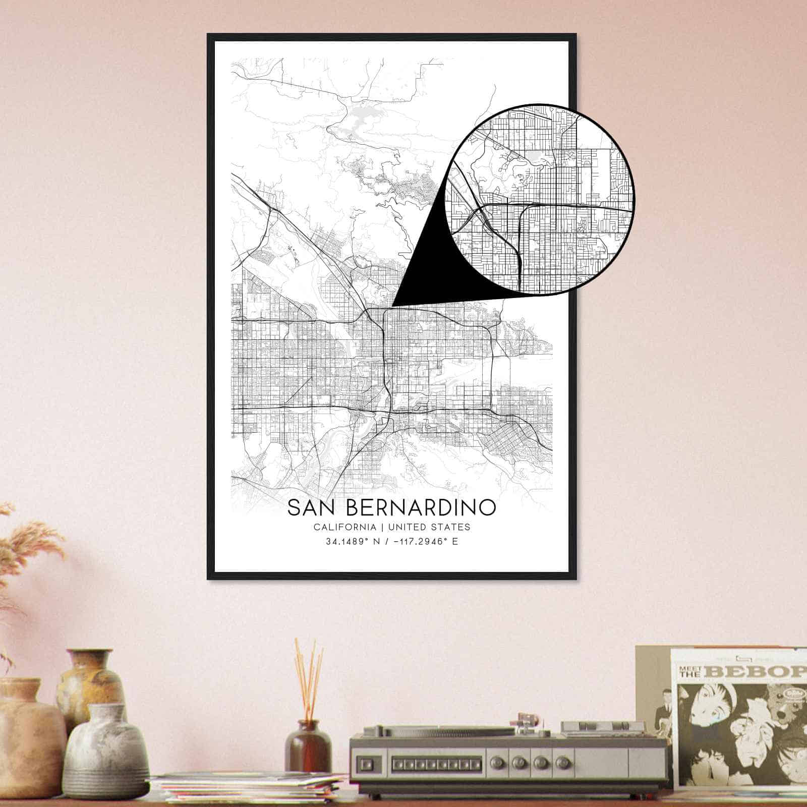 Deerfield Kansas Map Poster, Modern Home Decor Wall Art Print (Copy)