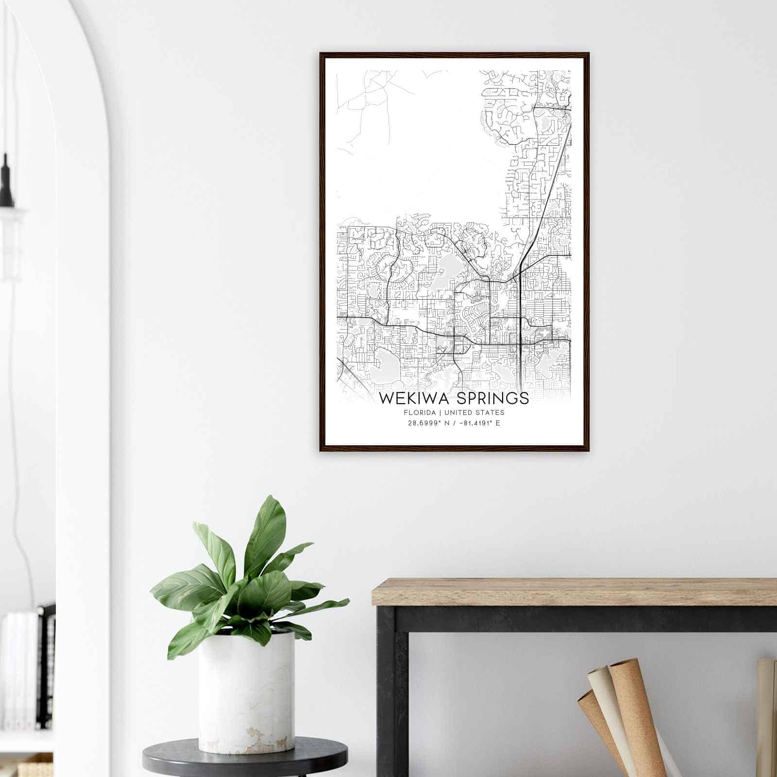 Deerfield Kansas Map Poster, Modern Home Decor Wall Art Print (Copy)
