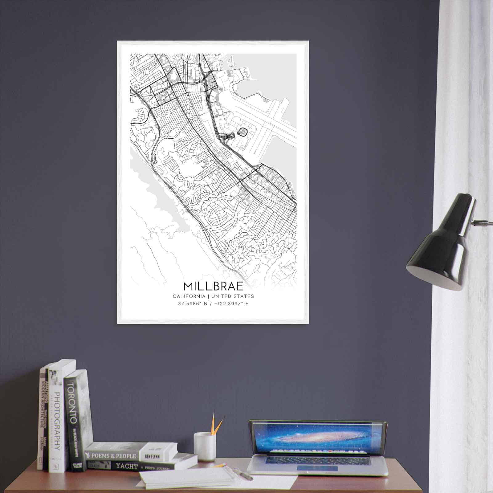 Deerfield Kansas Map Poster, Modern Home Decor Wall Art Print (Copy)