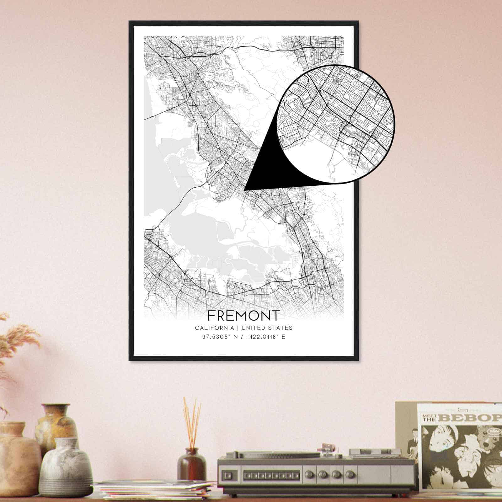 Deerfield Kansas Map Poster, Modern Home Decor Wall Art Print (Copy)