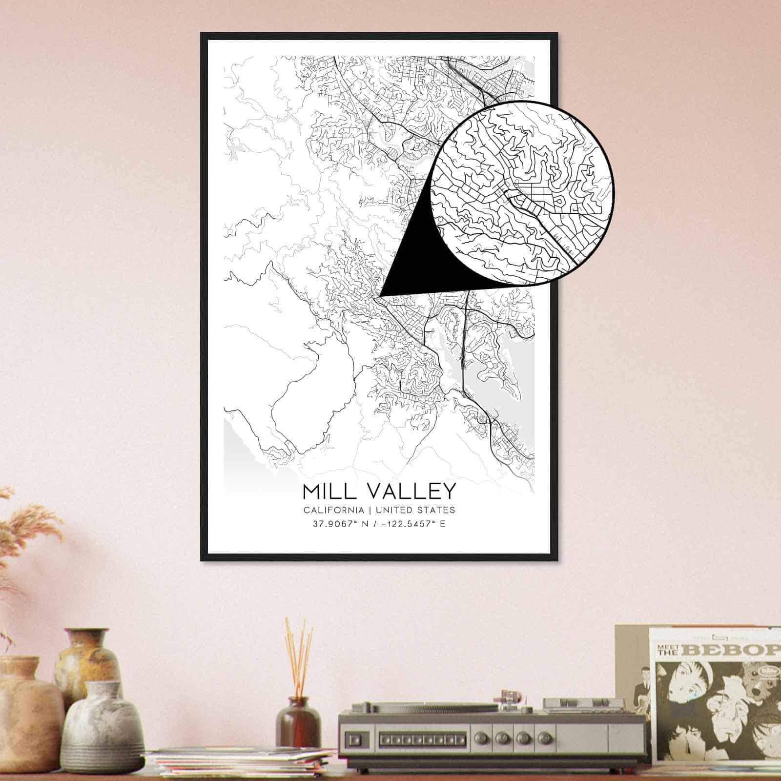 Deerfield Kansas Map Poster, Modern Home Decor Wall Art Print (Copy)