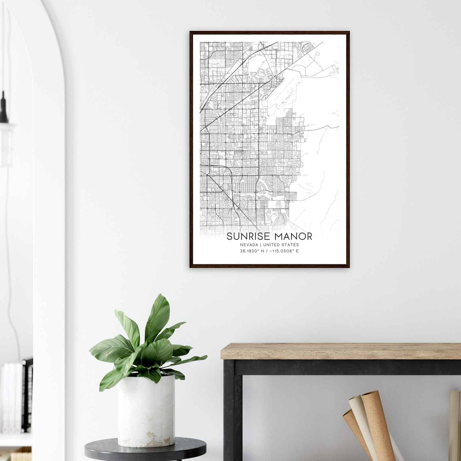Deerfield Kansas Map Poster, Modern Home Decor Wall Art Print (Copy)