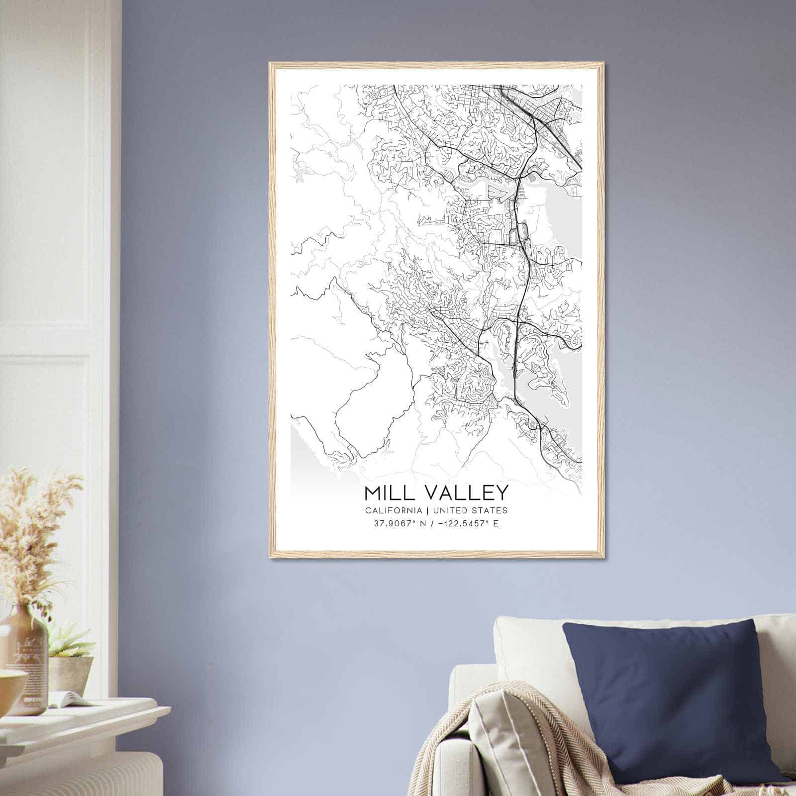 Deerfield Kansas Map Poster, Modern Home Decor Wall Art Print (Copy)