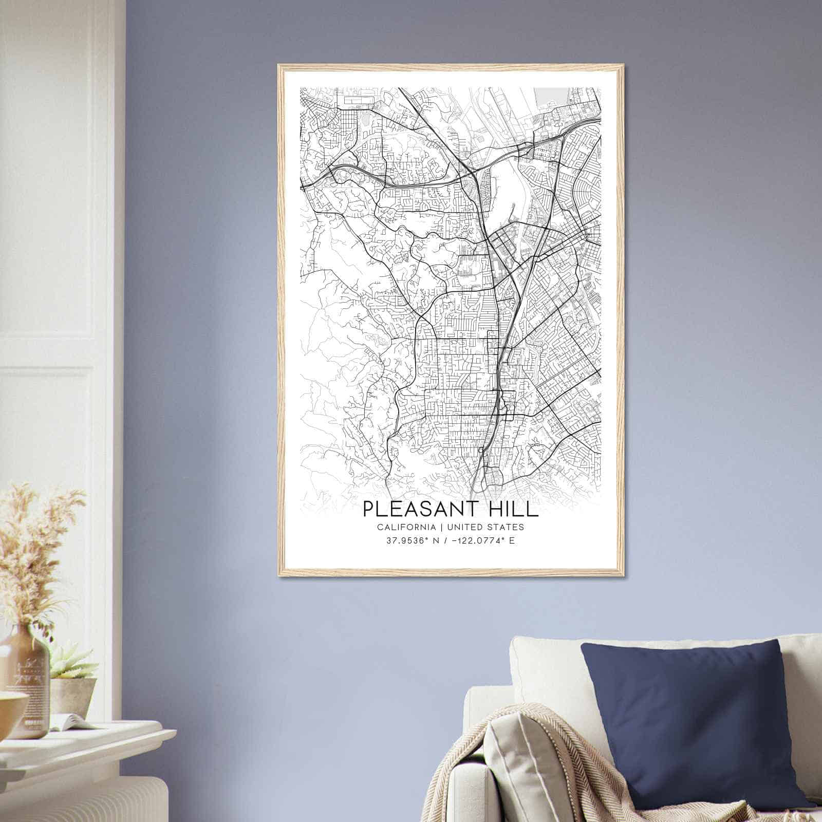 Deerfield Kansas Map Poster, Modern Home Decor Wall Art Print (Copy)