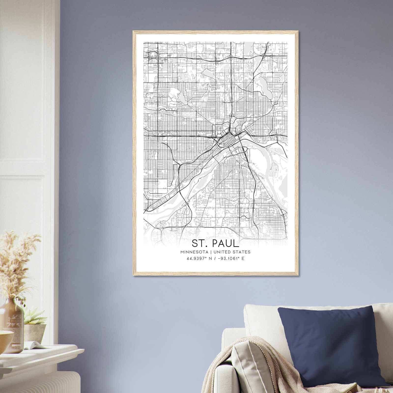 Deerfield Kansas Map Poster, Modern Home Decor Wall Art Print (Copy)