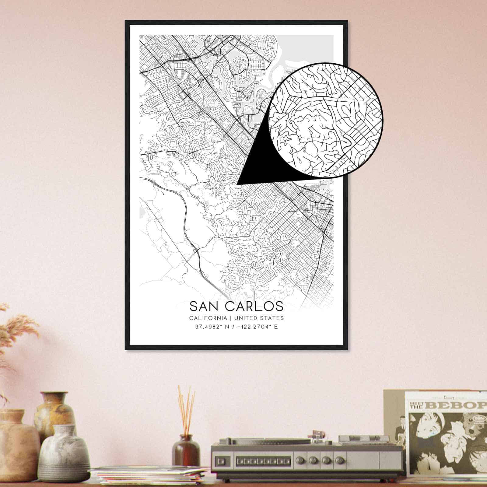 Deerfield Kansas Map Poster, Modern Home Decor Wall Art Print (Copy)