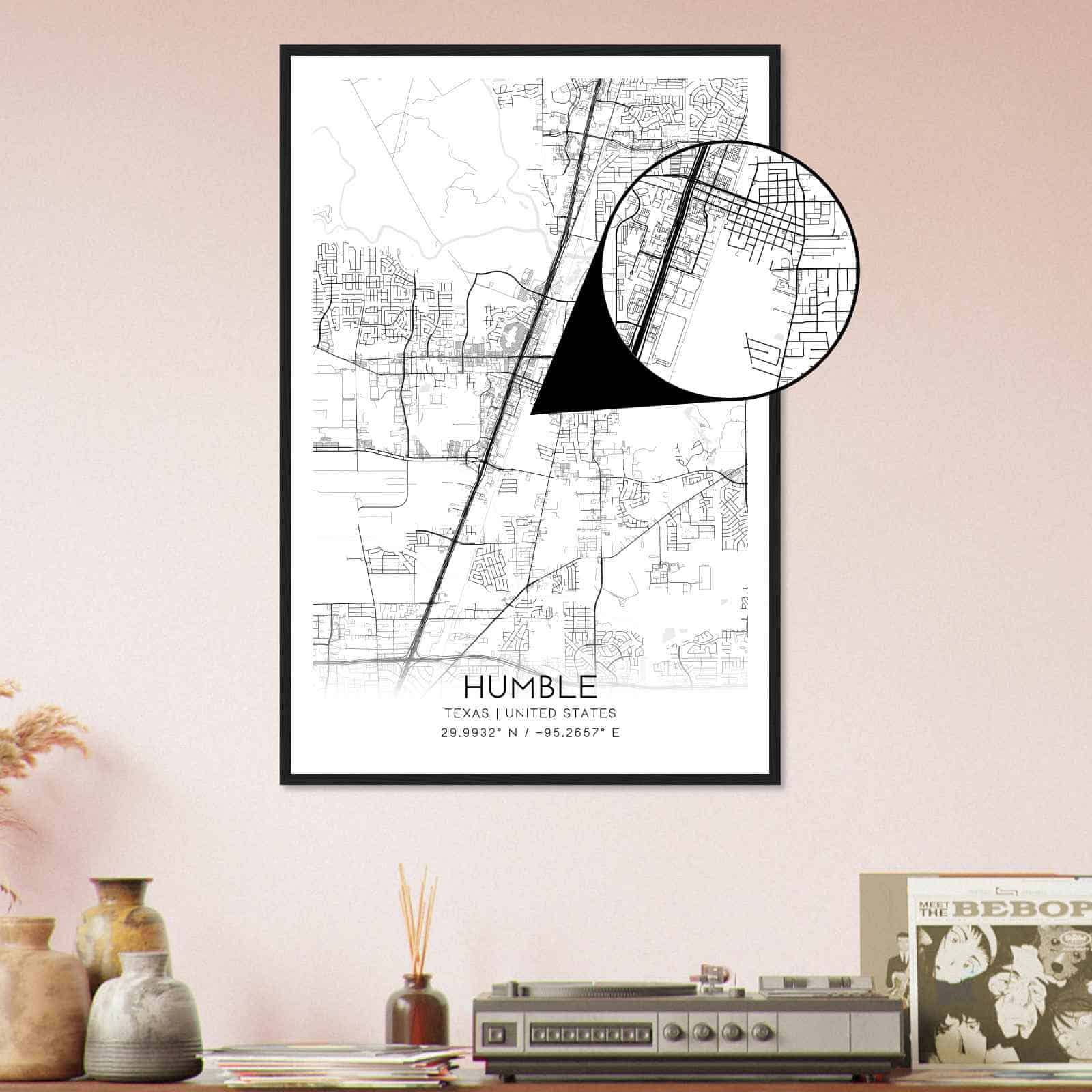 Deerfield Kansas Map Poster, Modern Home Decor Wall Art Print (Copy)