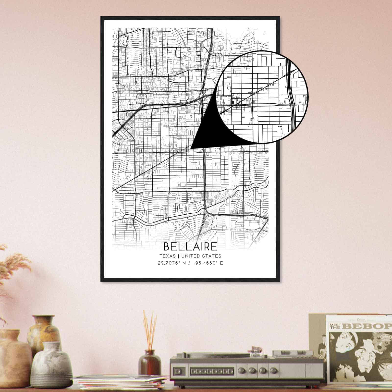 Deerfield Kansas Map Poster, Modern Home Decor Wall Art Print (Copy)