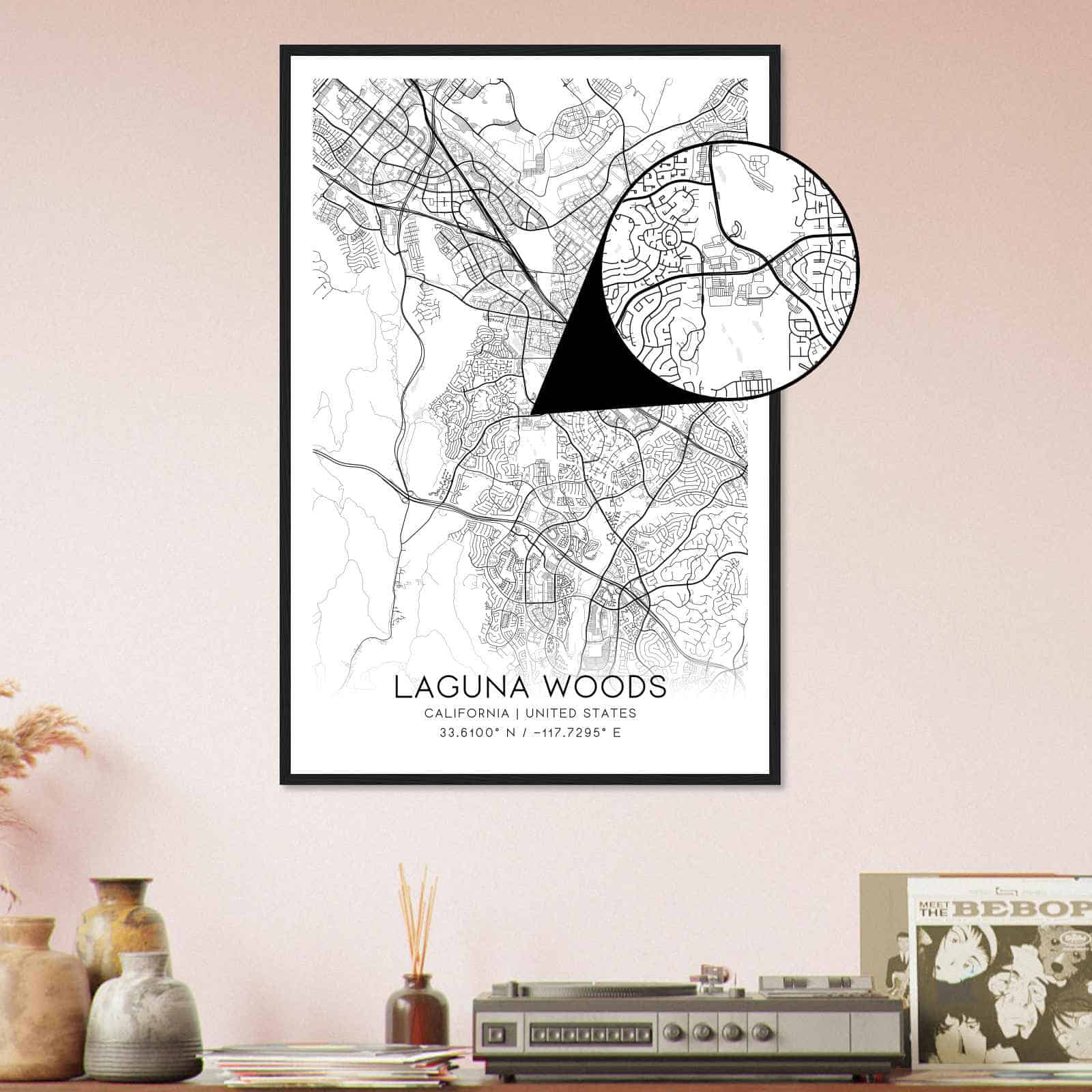 Deerfield Kansas Map Poster, Modern Home Decor Wall Art Print (Copy)