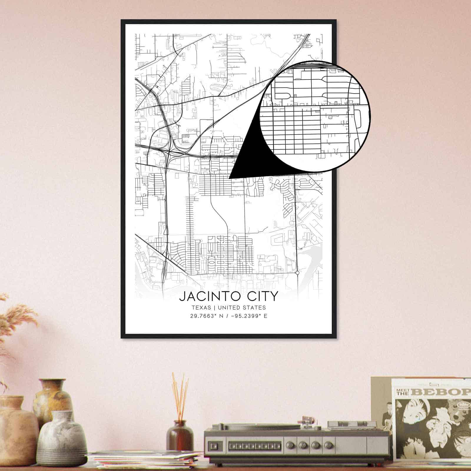 Deerfield Kansas Map Poster, Modern Home Decor Wall Art Print (Copy)