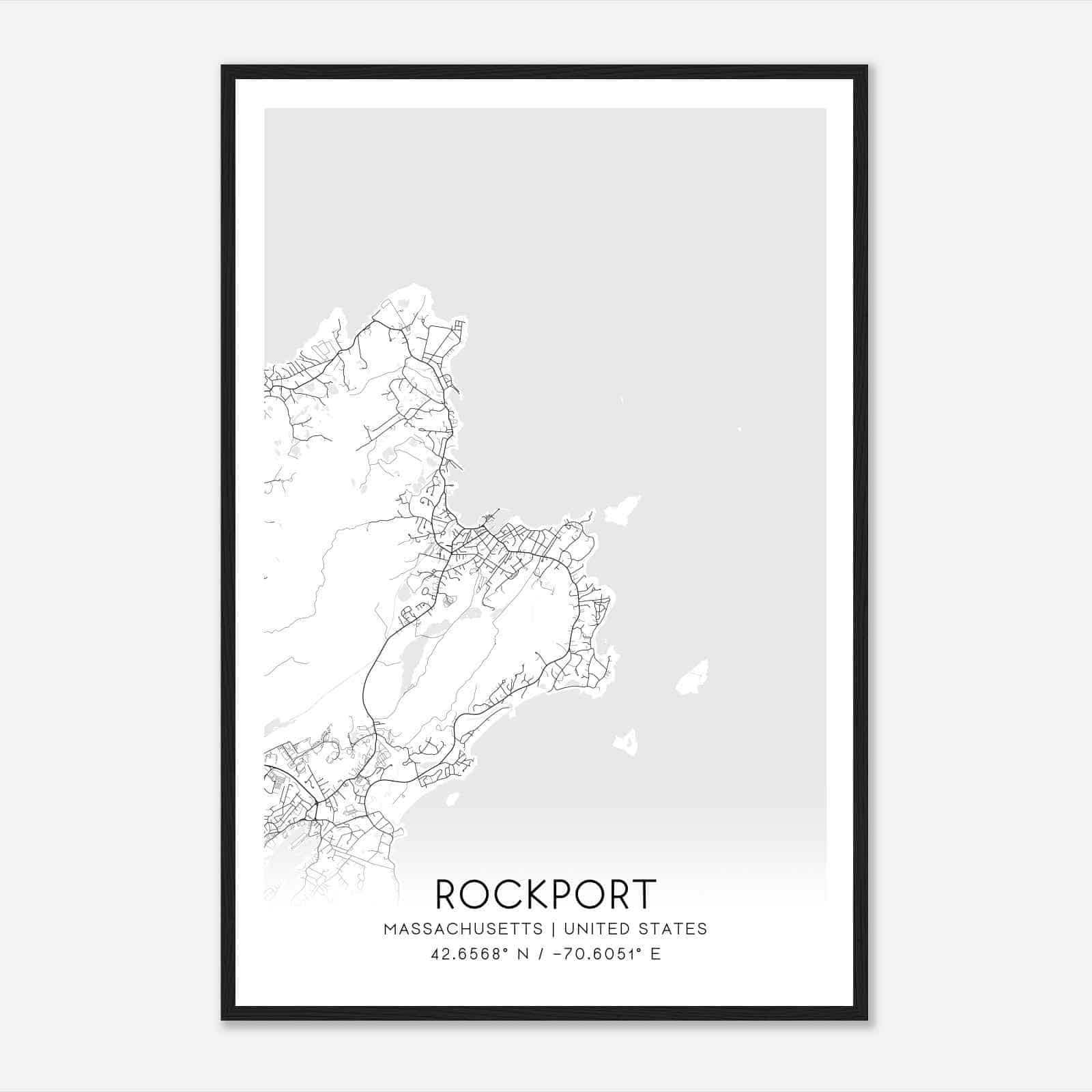 Rockport Massachusetts Map Poster, Modern Home Decor Wall Art Print Rockport Massachusetts Map Poster, Modern Home Decor Wall Art Print