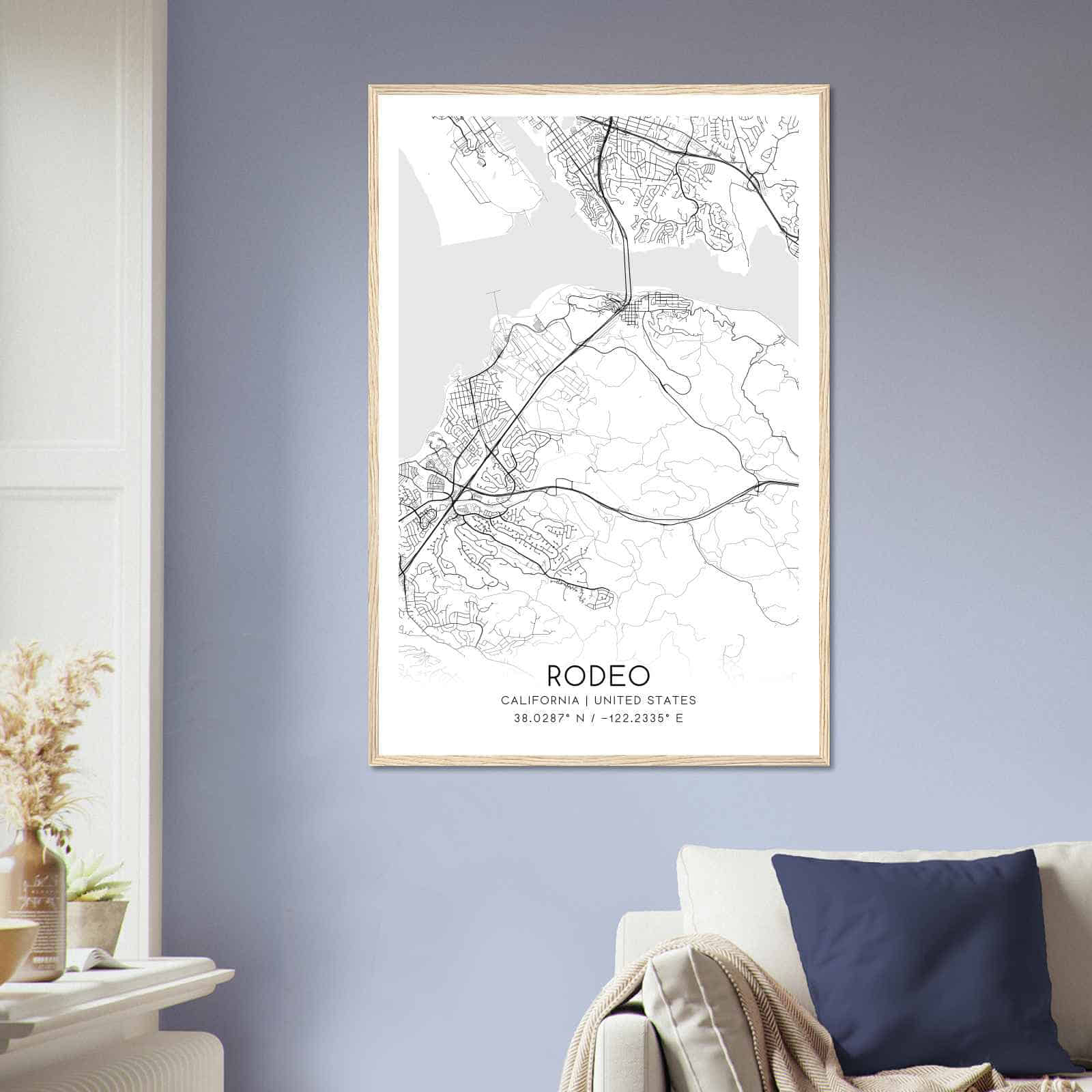 Deerfield Kansas Map Poster, Modern Home Decor Wall Art Print (Copy)