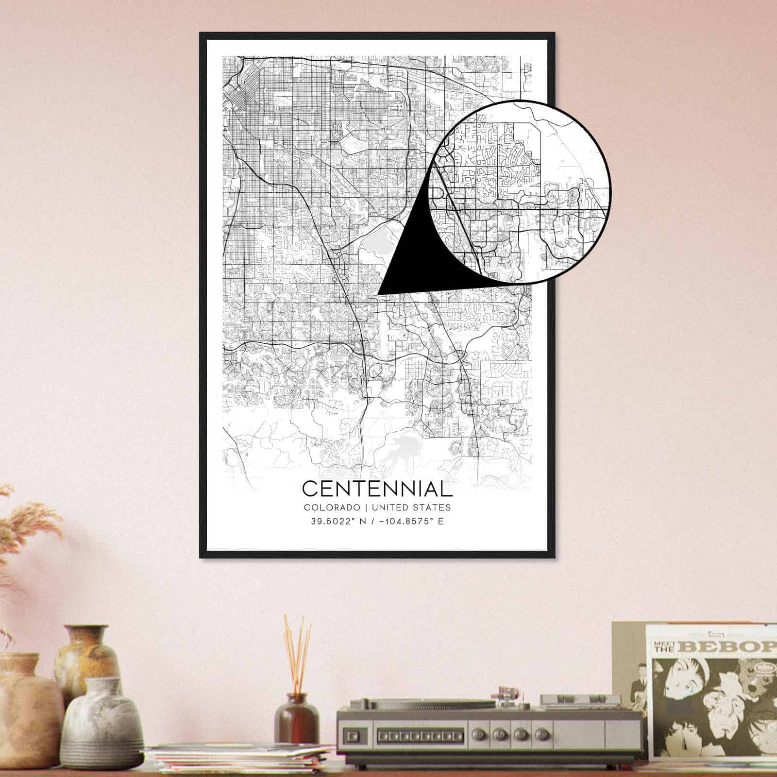 Deerfield Kansas Map Poster, Modern Home Decor Wall Art Print (Copy)