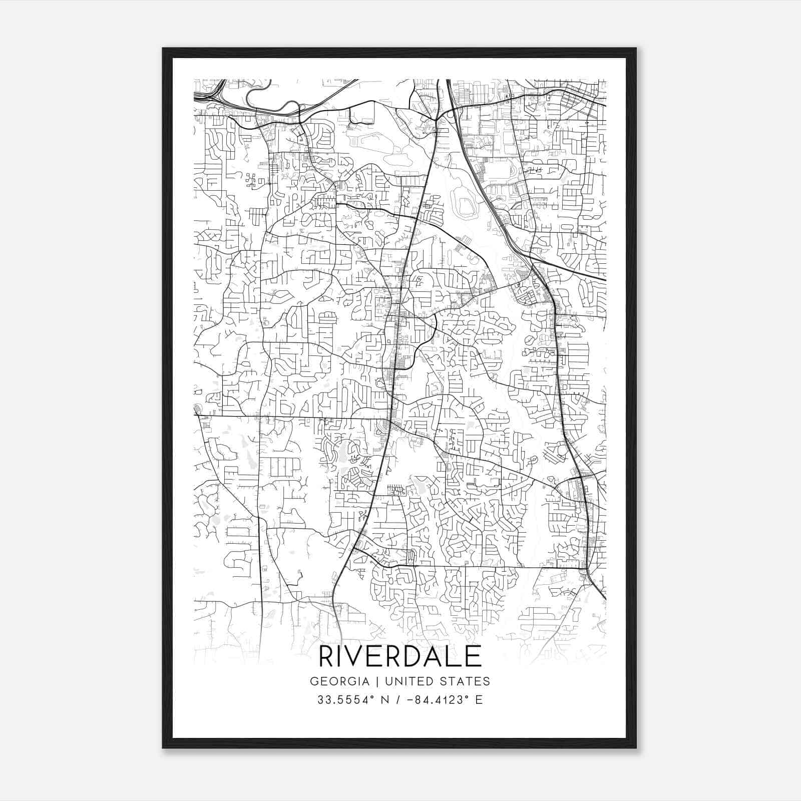 Riverdale Map Poster, Modern Home Decor Wall Art Print Custom