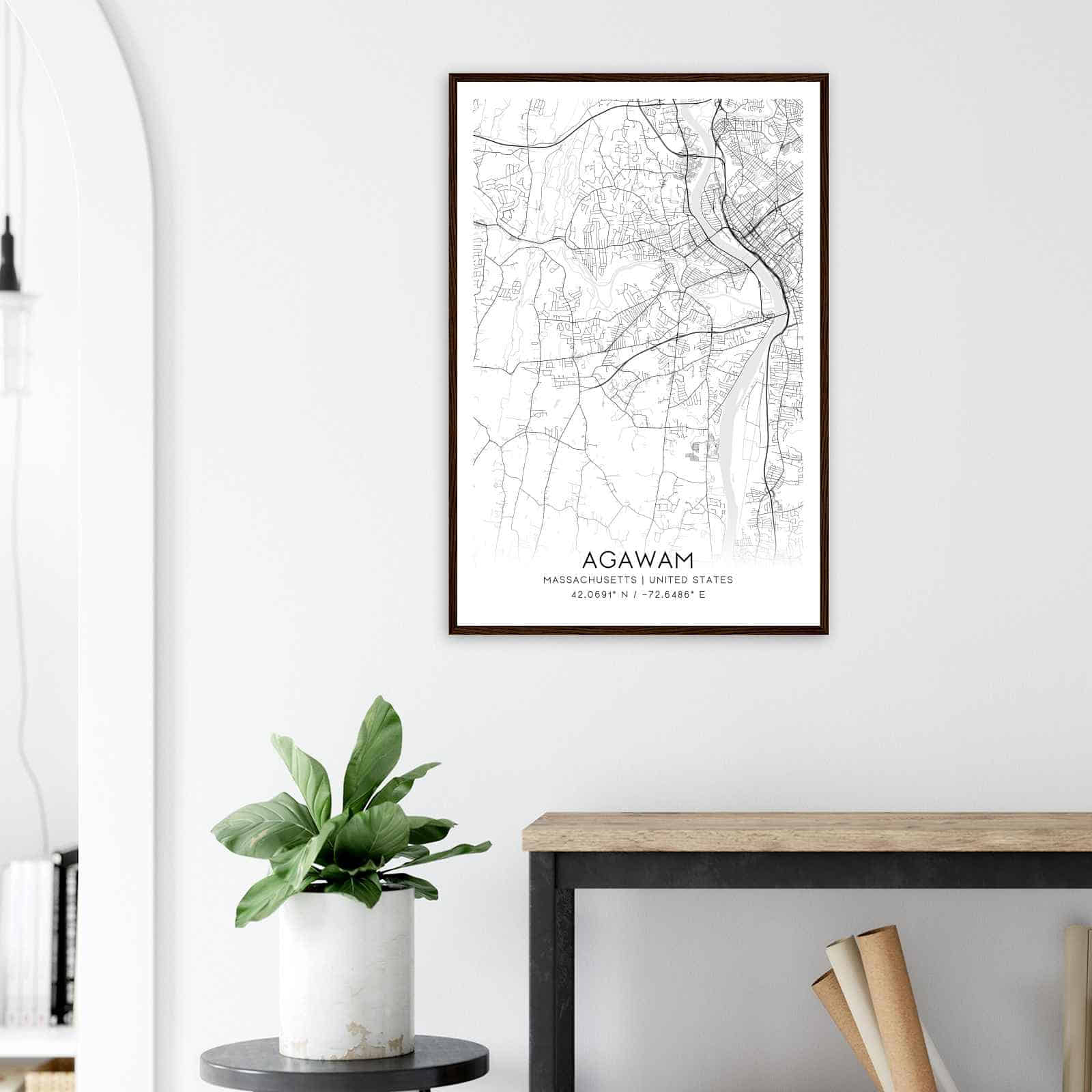 Deerfield Kansas Map Poster, Modern Home Decor Wall Art Print (Copy)