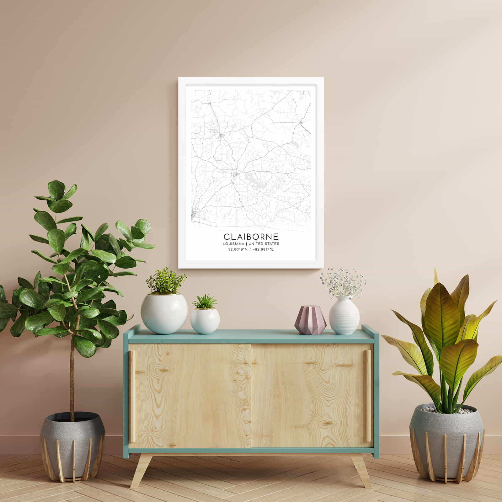 Deerfield Kansas Map Poster, Modern Home Decor Wall Art Print (Copy)