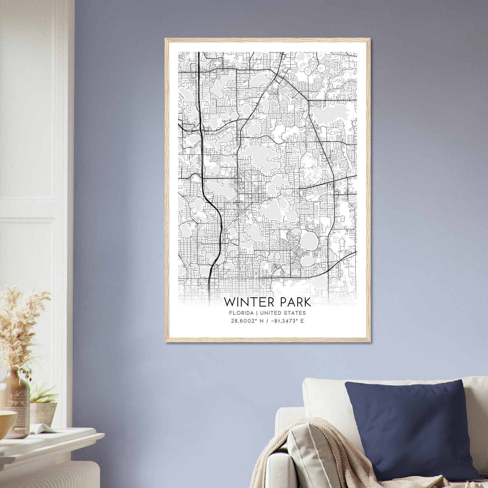 Deerfield Kansas Map Poster, Modern Home Decor Wall Art Print (Copy)