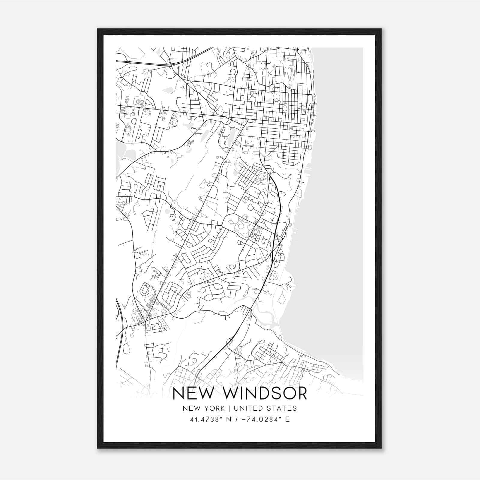 New Windsor New York Map Poster, Modern Home Decor Wall Art Print New Windsor New York Map Poster, Modern Home Decor Wall Art Print