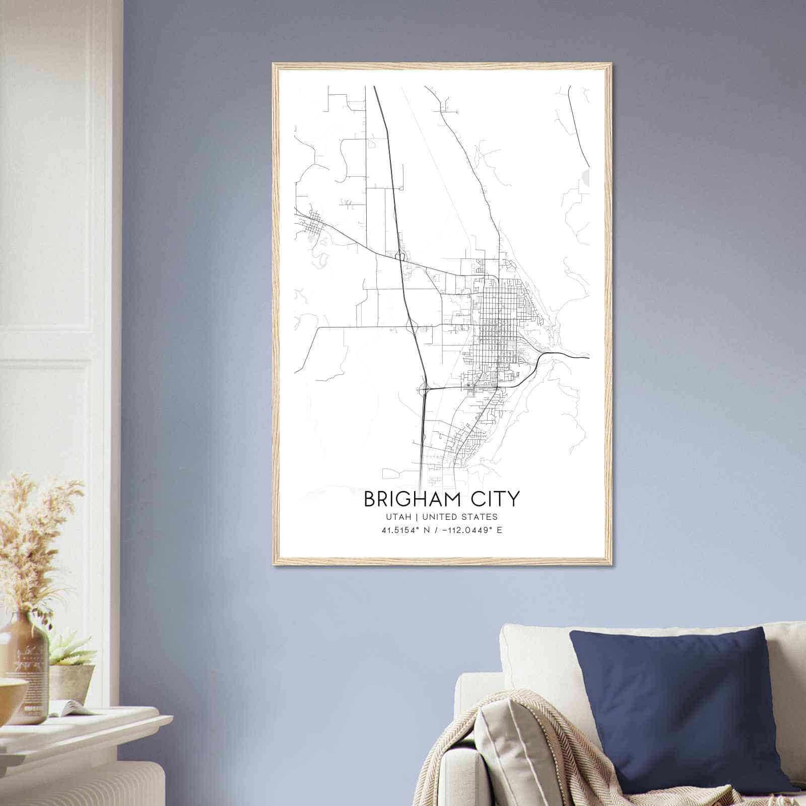 Deerfield Kansas Map Poster, Modern Home Decor Wall Art Print (Copy)