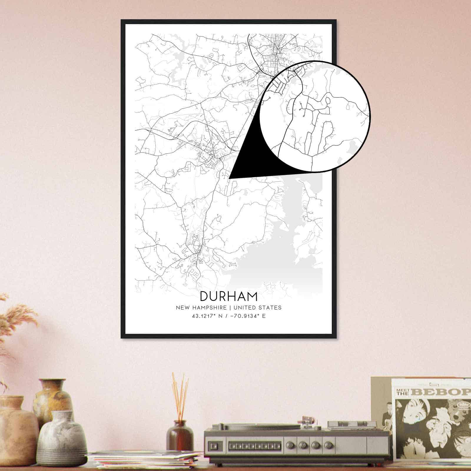 Deerfield Kansas Map Poster, Modern Home Decor Wall Art Print (Copy)