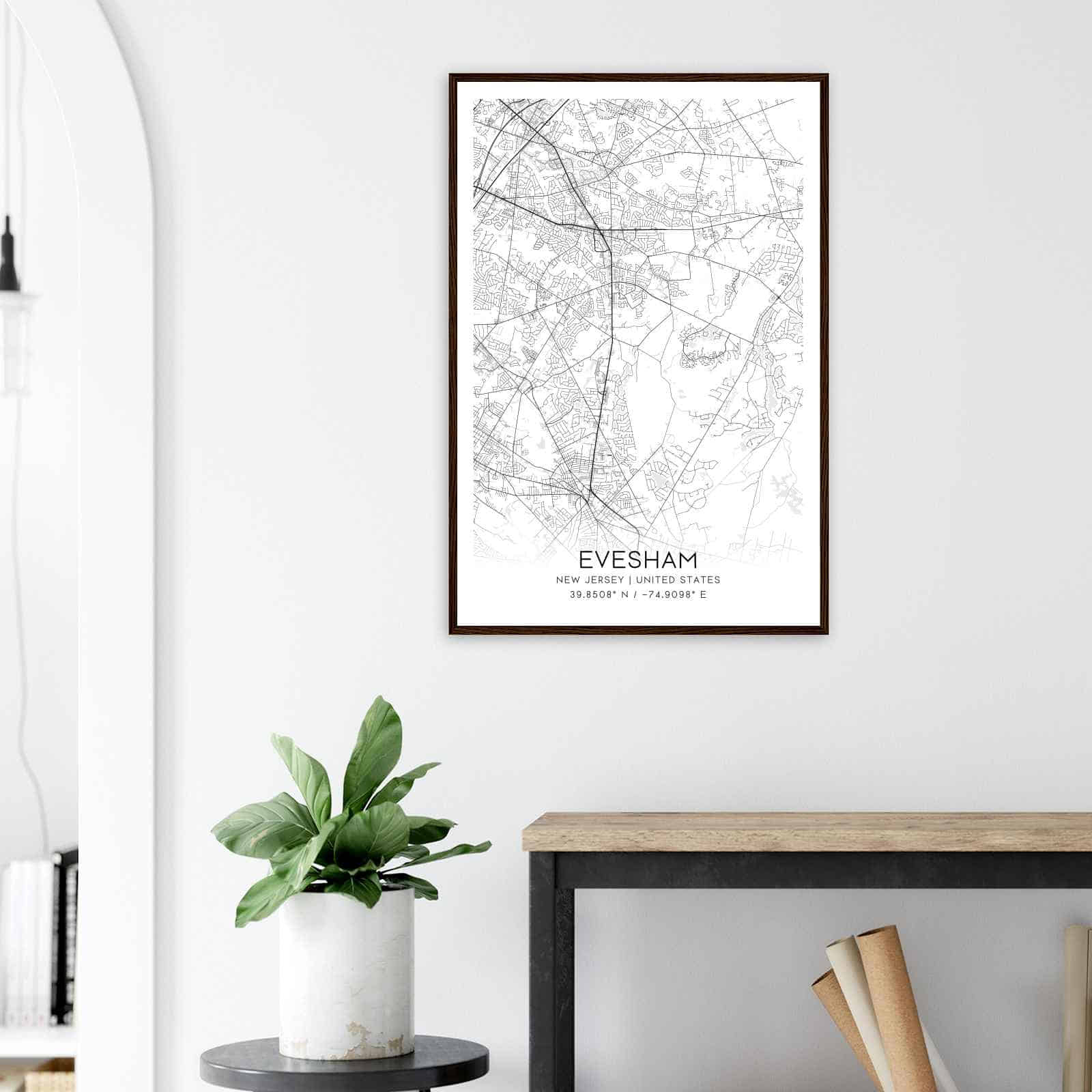 Deerfield Kansas Map Poster, Modern Home Decor Wall Art Print (Copy)