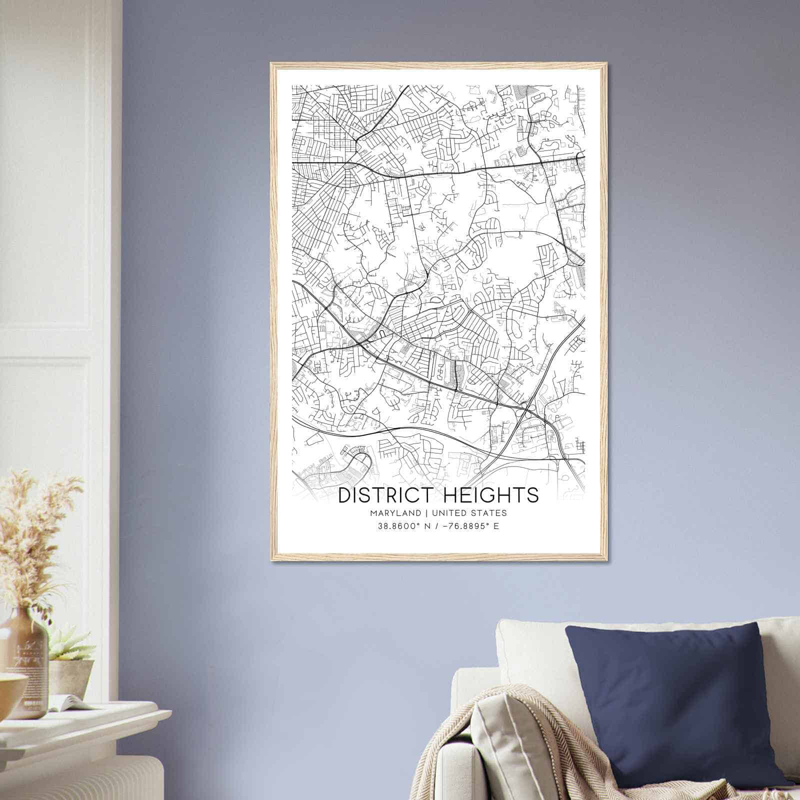 Deerfield Kansas Map Poster, Modern Home Decor Wall Art Print (Copy)