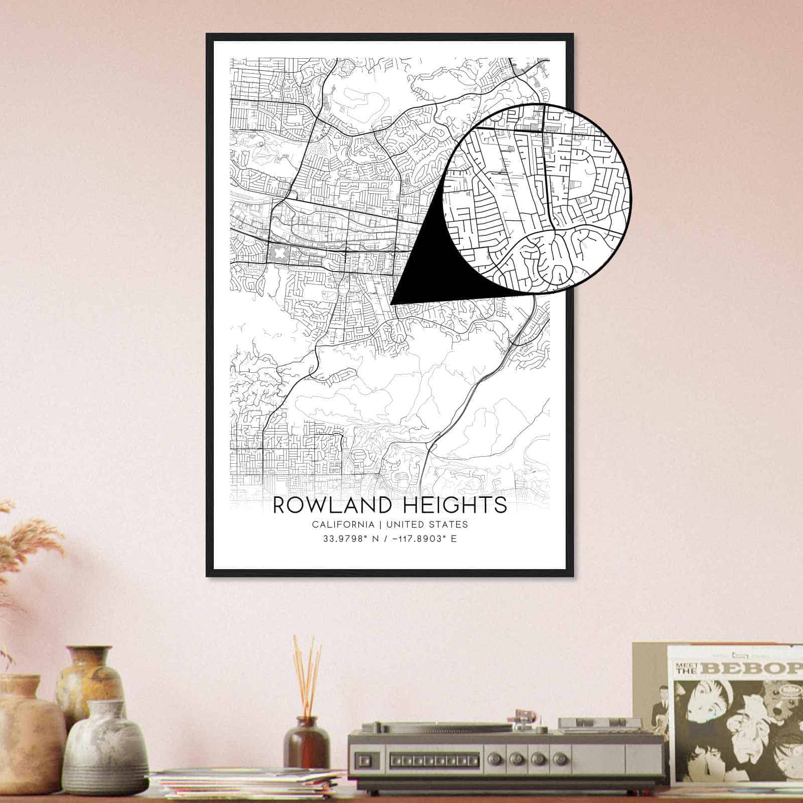 Deerfield Kansas Map Poster, Modern Home Decor Wall Art Print (Copy)