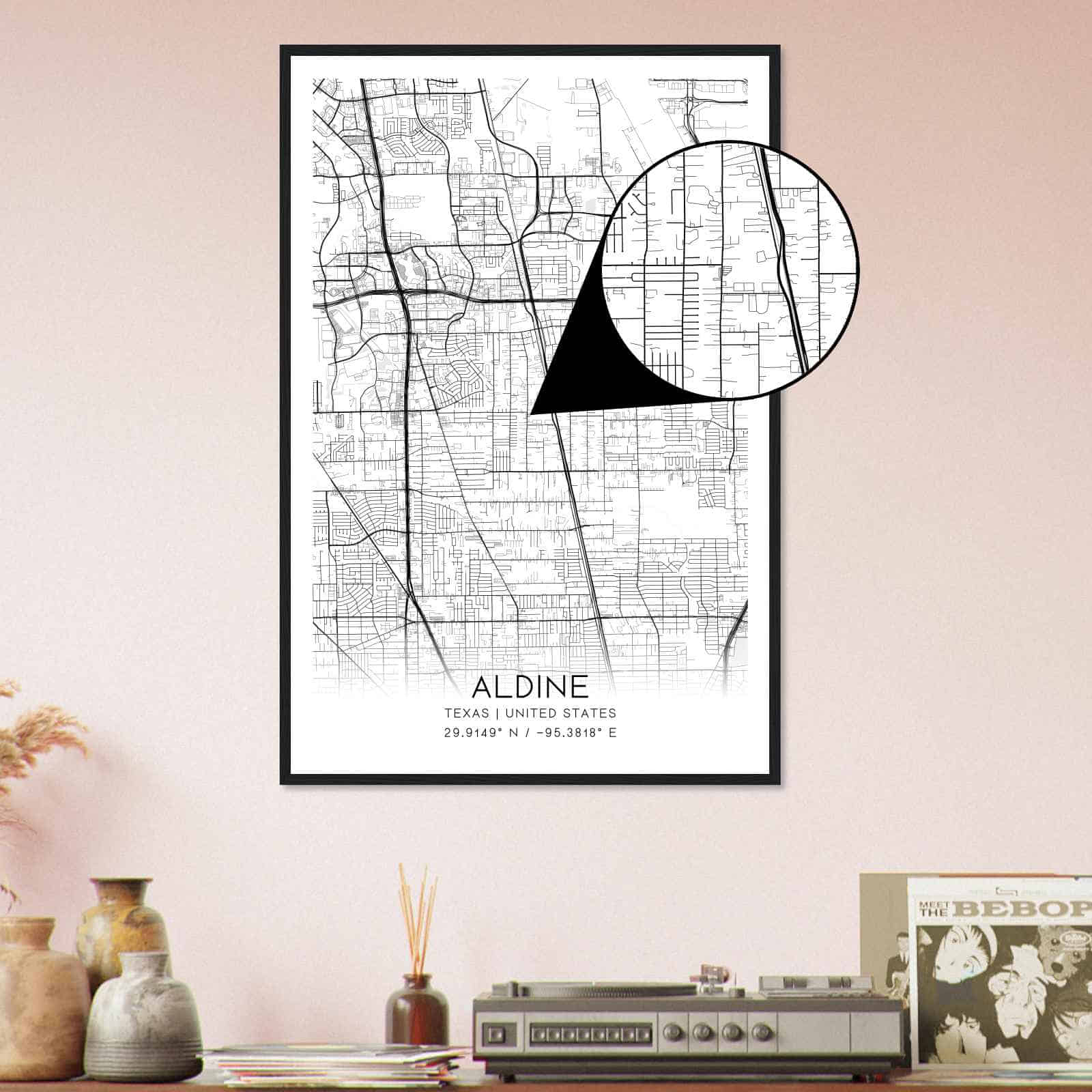 Deerfield Kansas Map Poster, Modern Home Decor Wall Art Print (Copy)