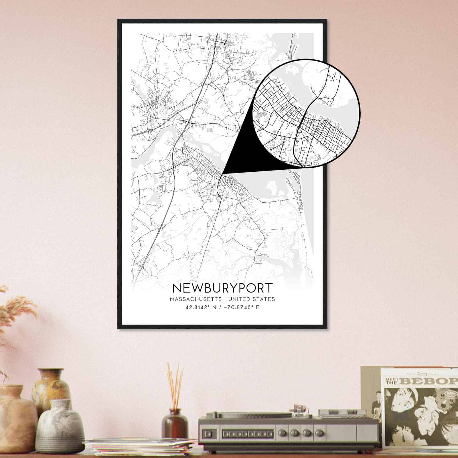 Deerfield Kansas Map Poster, Modern Home Decor Wall Art Print (Copy)