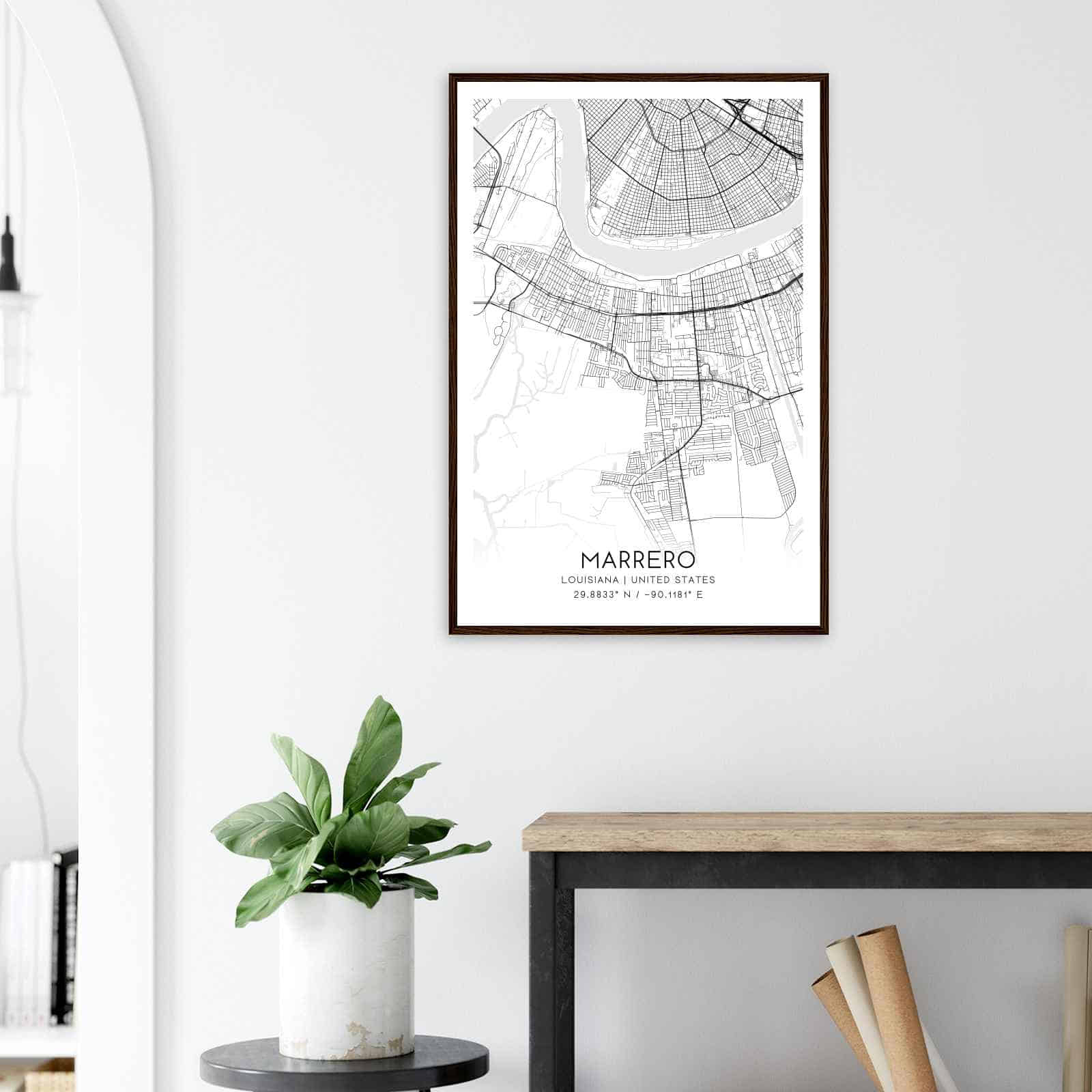 Deerfield Kansas Map Poster, Modern Home Decor Wall Art Print (Copy)