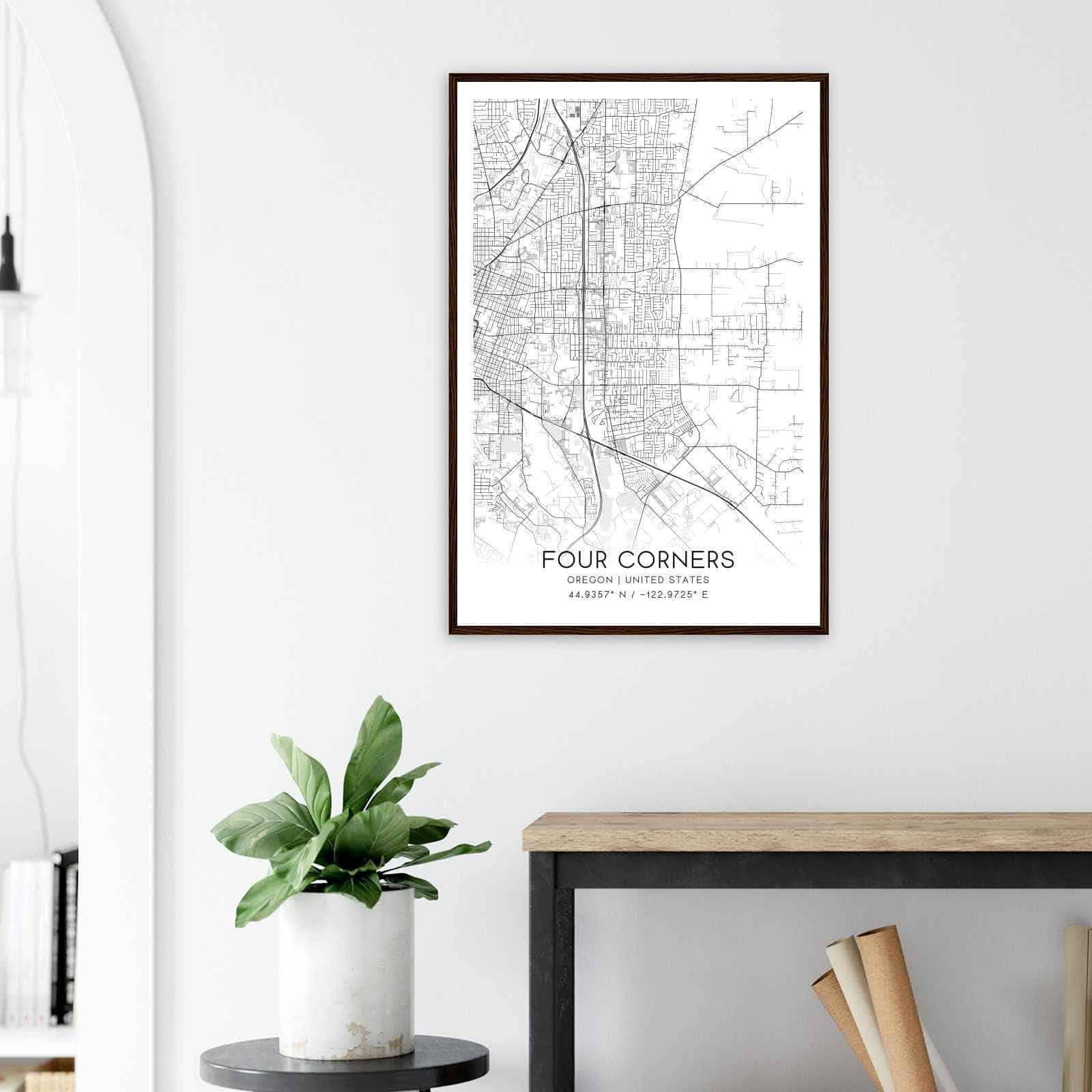 Deerfield Kansas Map Poster, Modern Home Decor Wall Art Print (Copy)