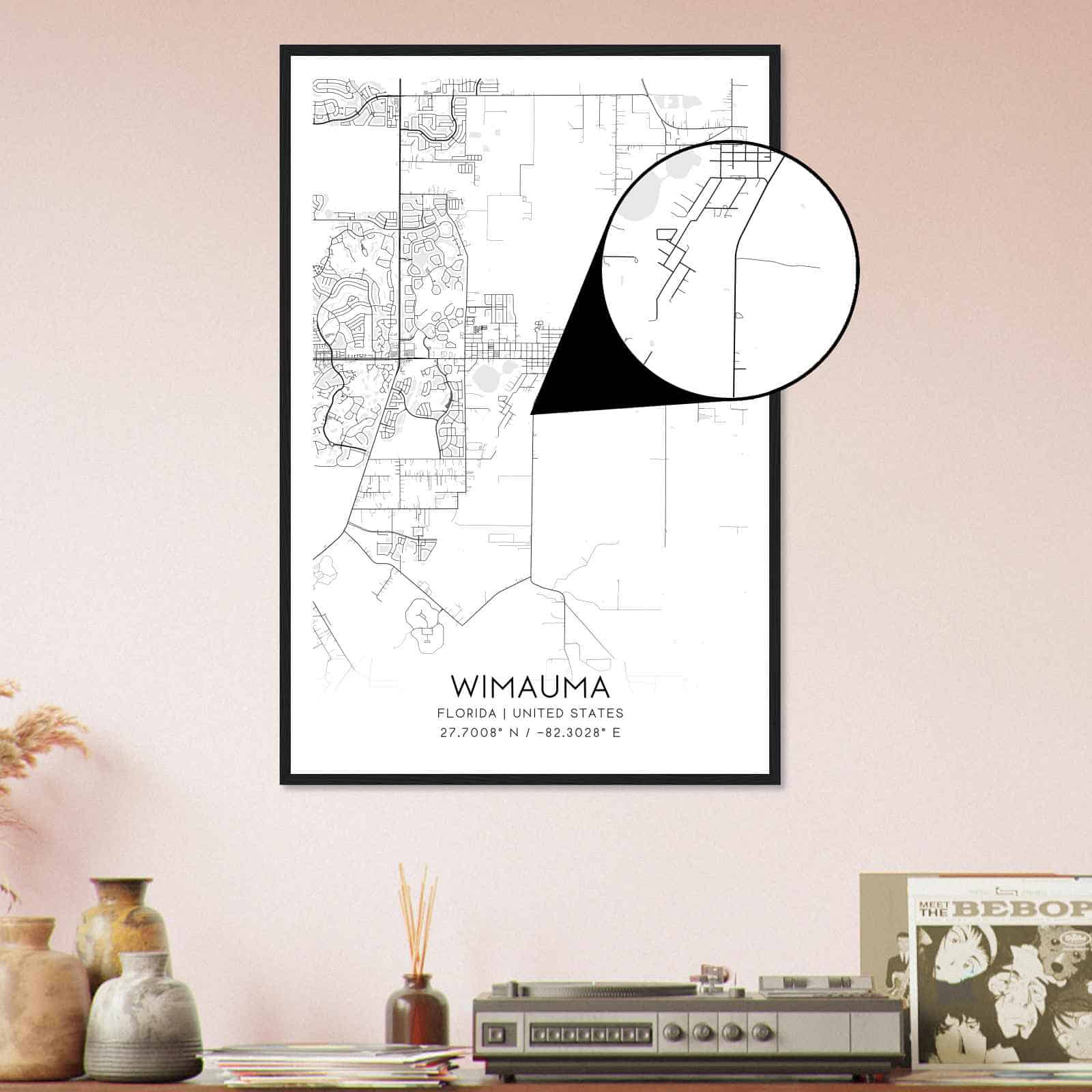 Deerfield Kansas Map Poster, Modern Home Decor Wall Art Print (Copy)