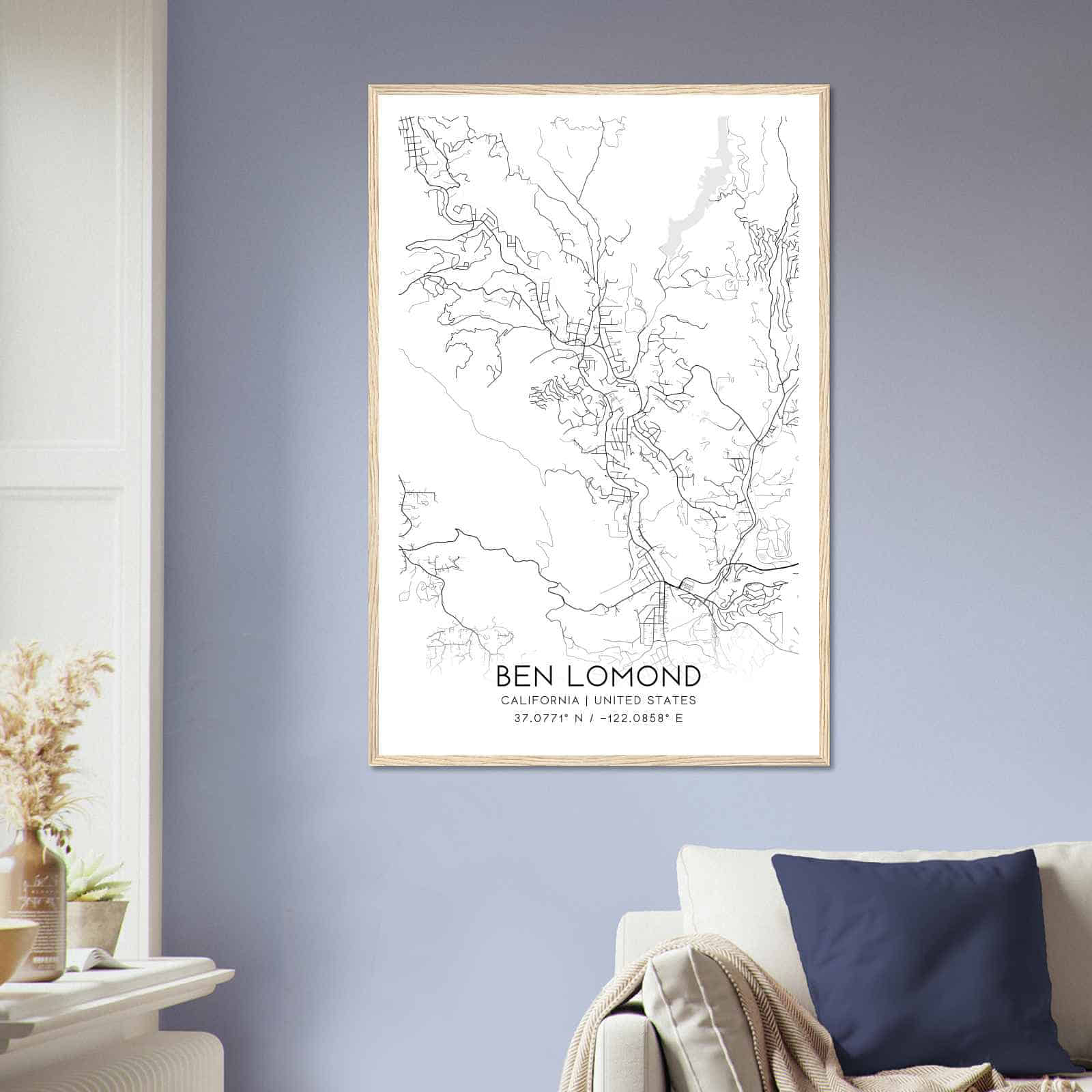 Deerfield Kansas Map Poster, Modern Home Decor Wall Art Print (Copy)