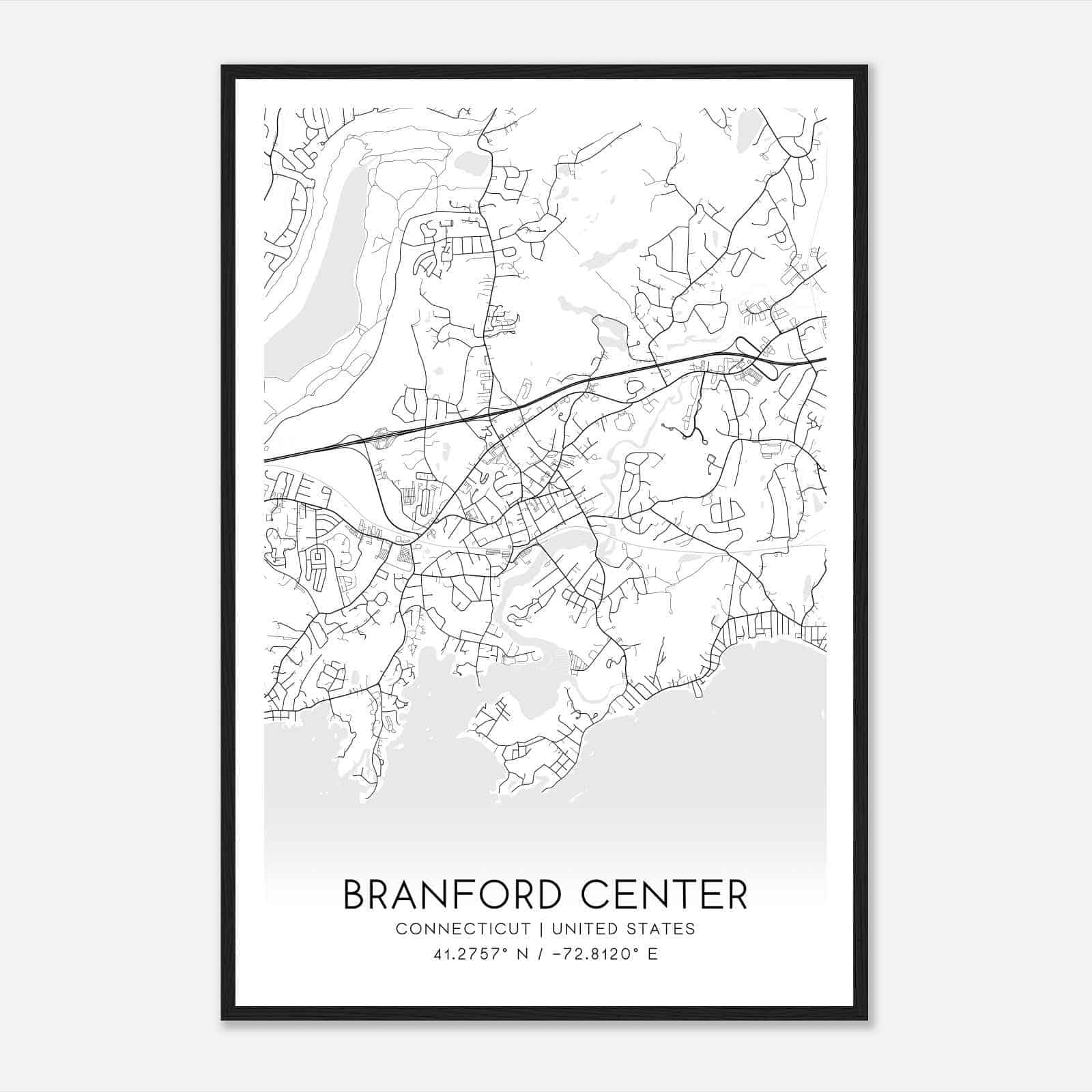 Custom Connecticut United States Map Poster Mapmory