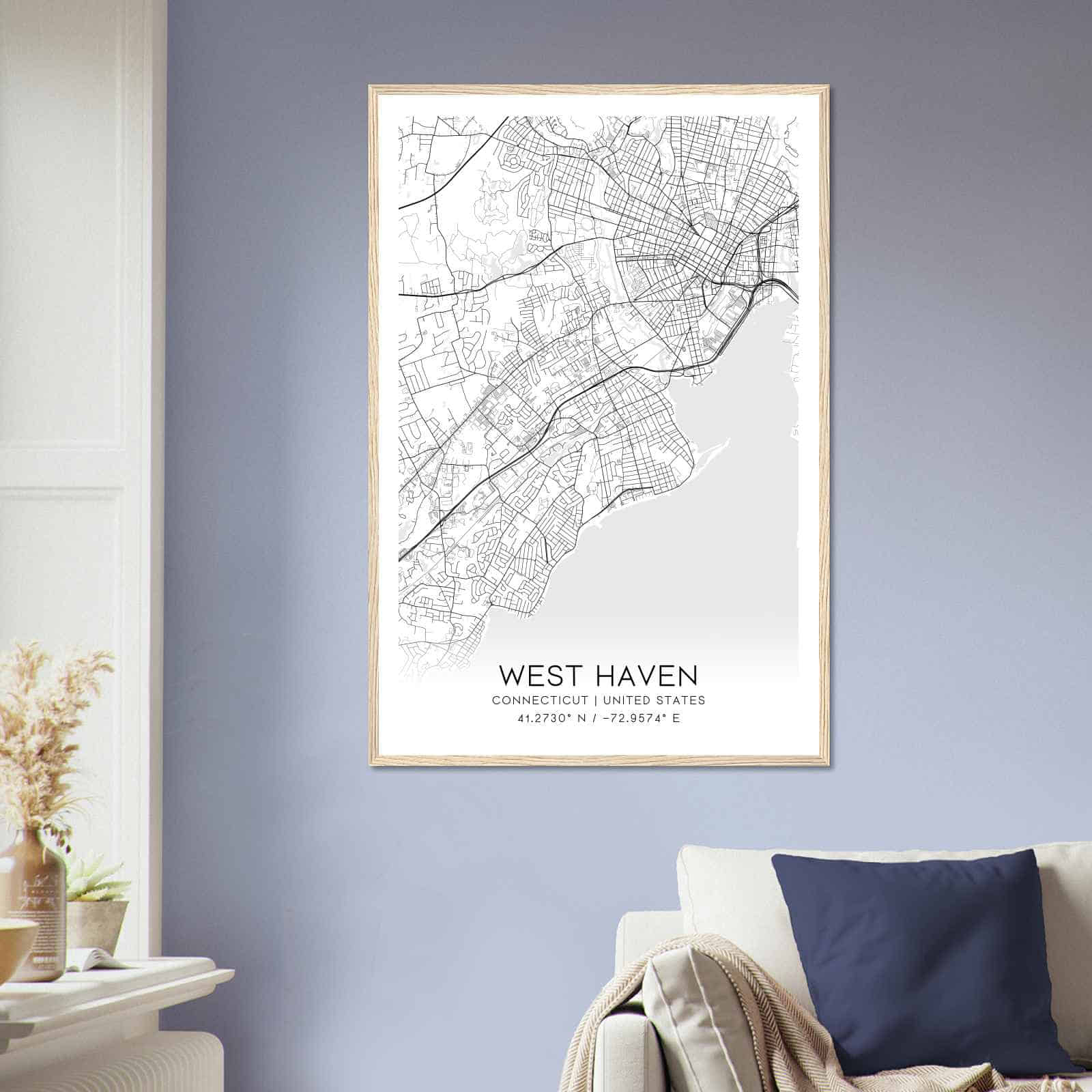 Deerfield Kansas Map Poster, Modern Home Decor Wall Art Print (Copy)