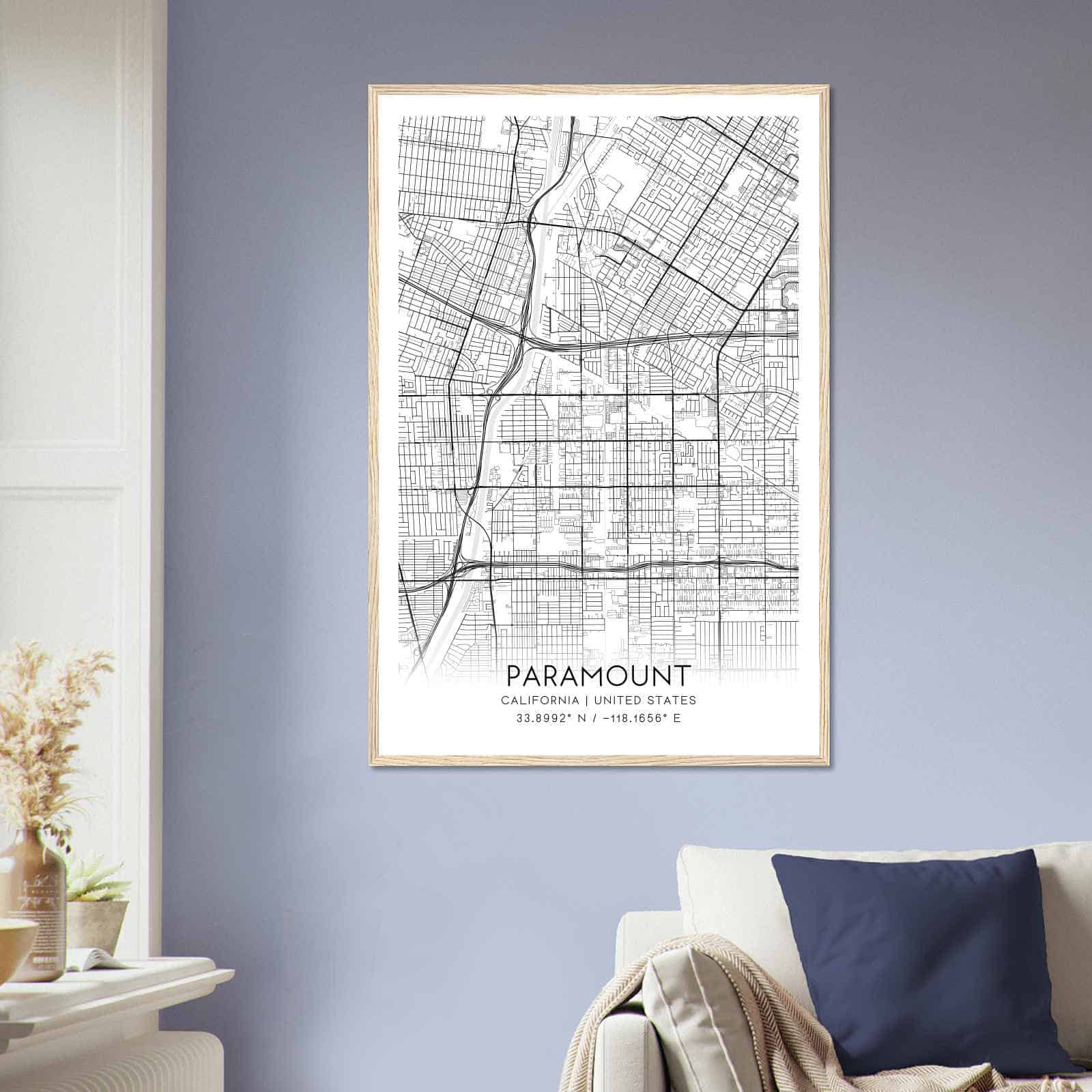 Deerfield Kansas Map Poster, Modern Home Decor Wall Art Print (Copy)