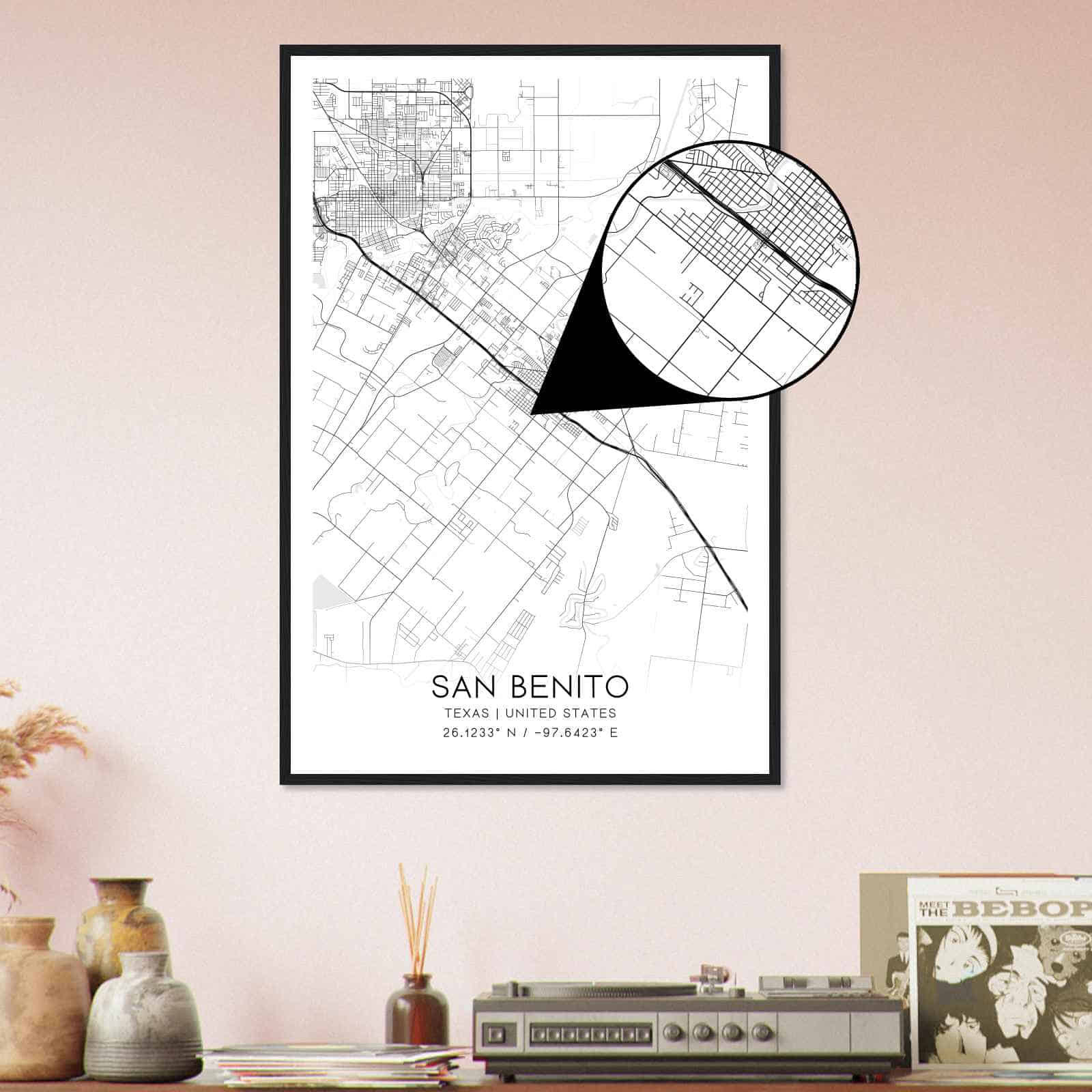 Deerfield Kansas Map Poster, Modern Home Decor Wall Art Print (Copy)