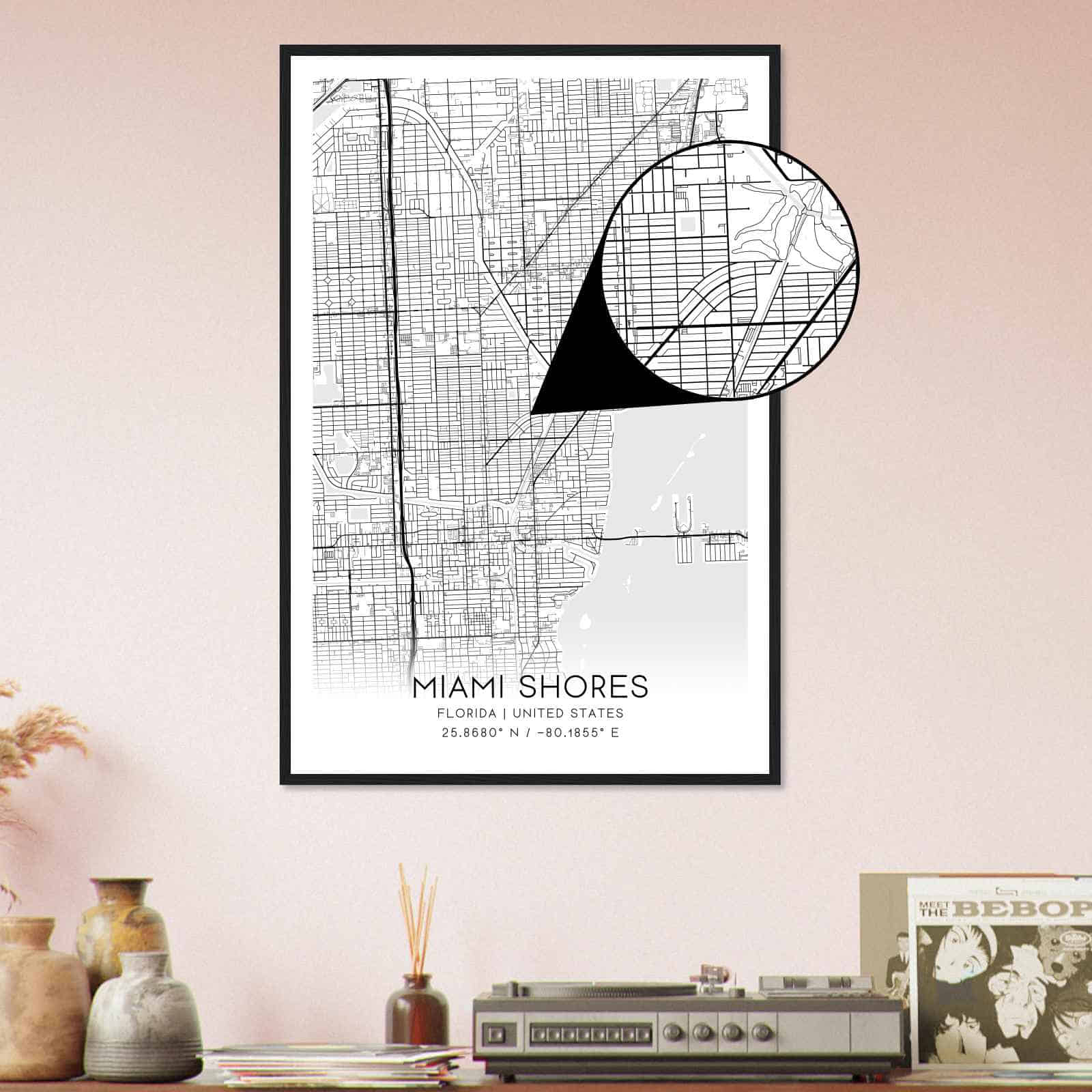 Deerfield Kansas Map Poster, Modern Home Decor Wall Art Print (Copy)