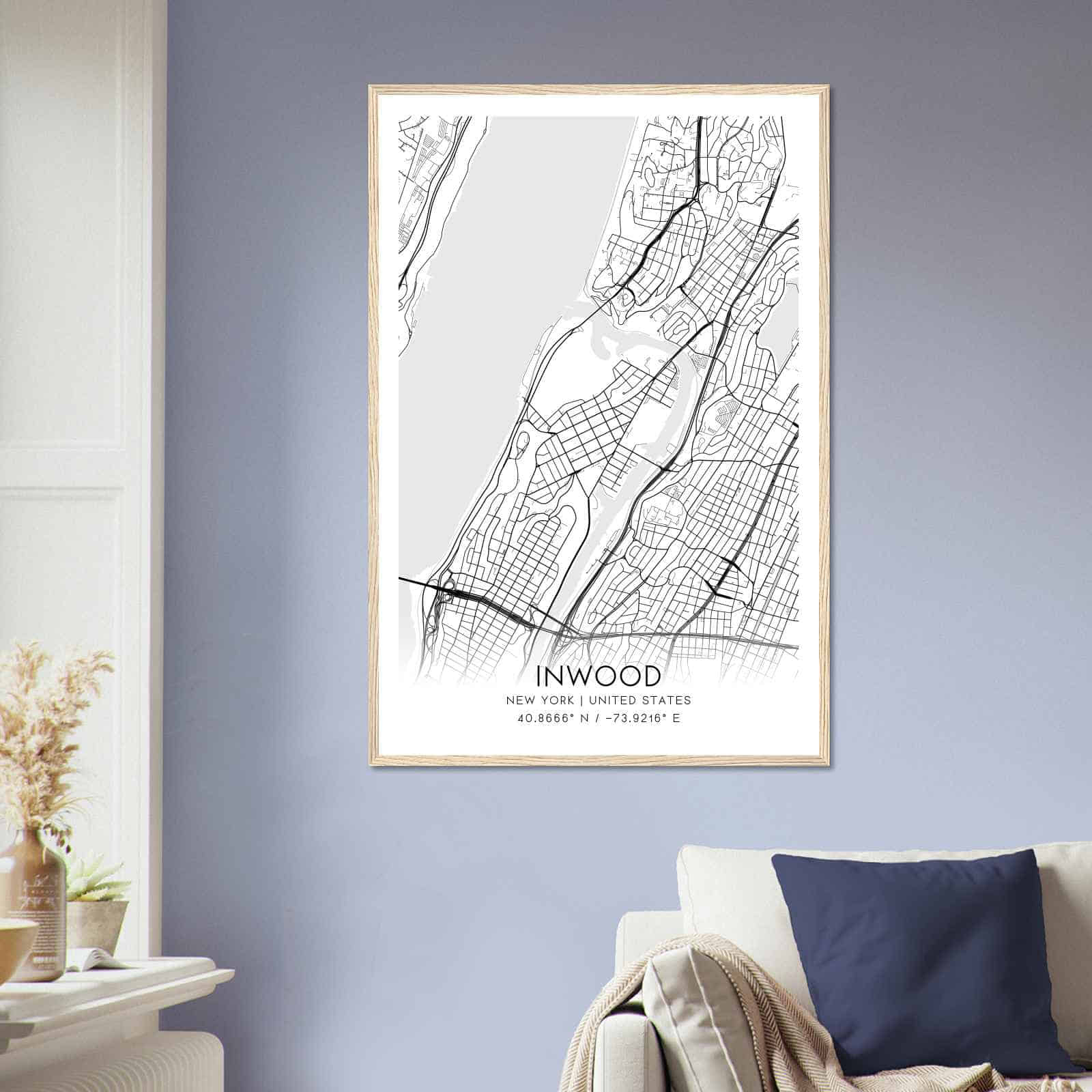 Deerfield Kansas Map Poster, Modern Home Decor Wall Art Print (Copy)