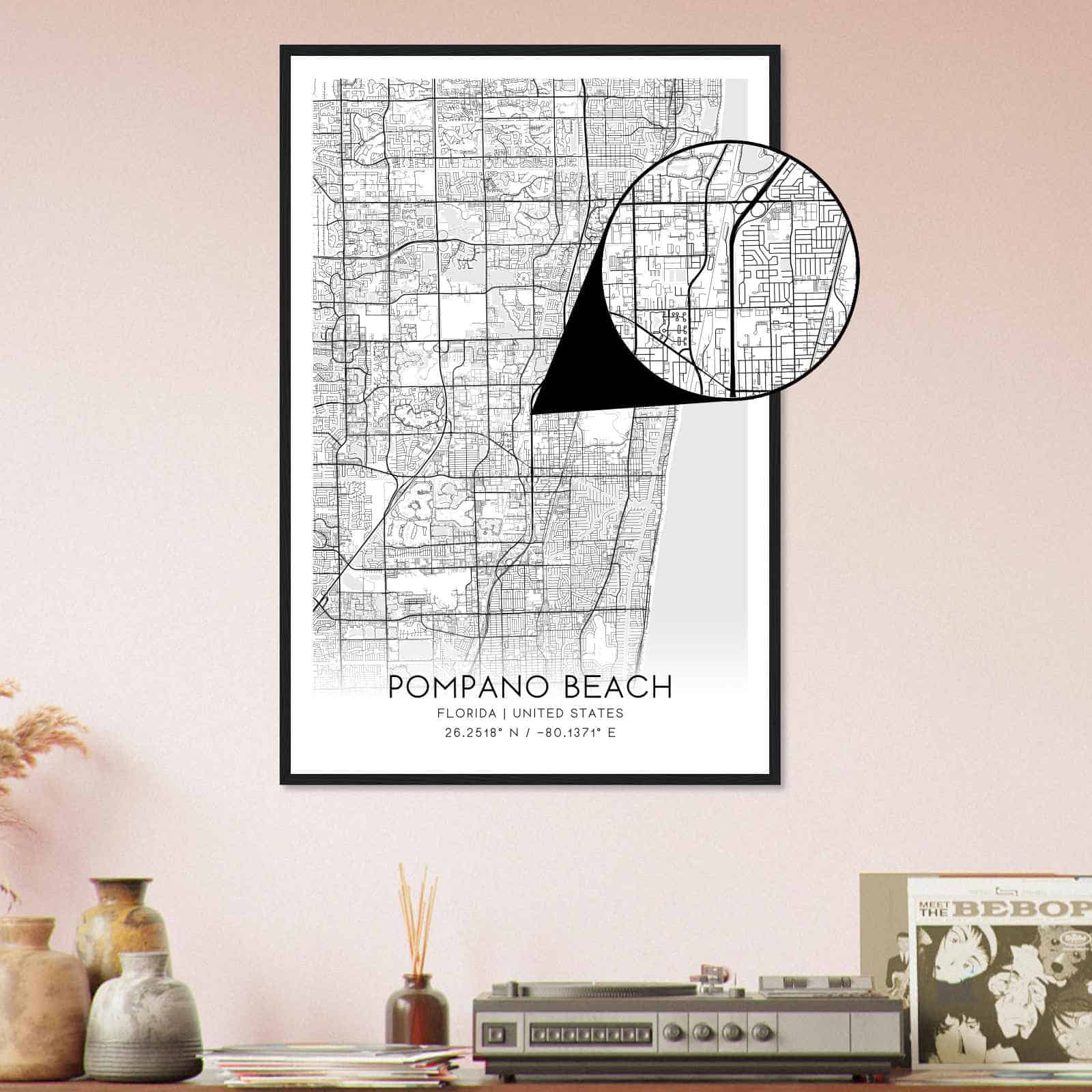 Deerfield Kansas Map Poster, Modern Home Decor Wall Art Print (Copy)