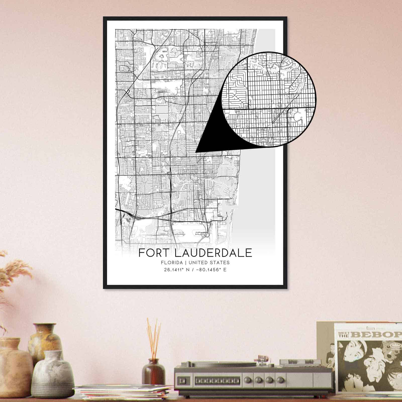 Deerfield Kansas Map Poster, Modern Home Decor Wall Art Print (Copy)