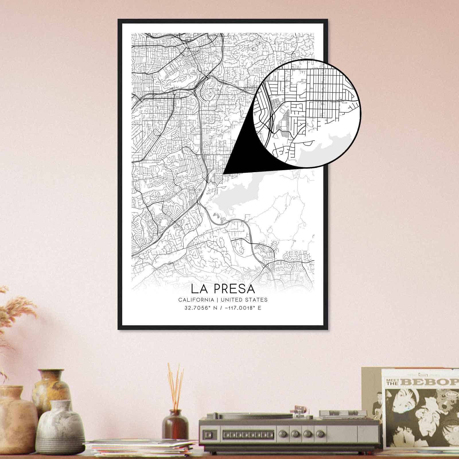 Deerfield Kansas Map Poster, Modern Home Decor Wall Art Print (Copy)