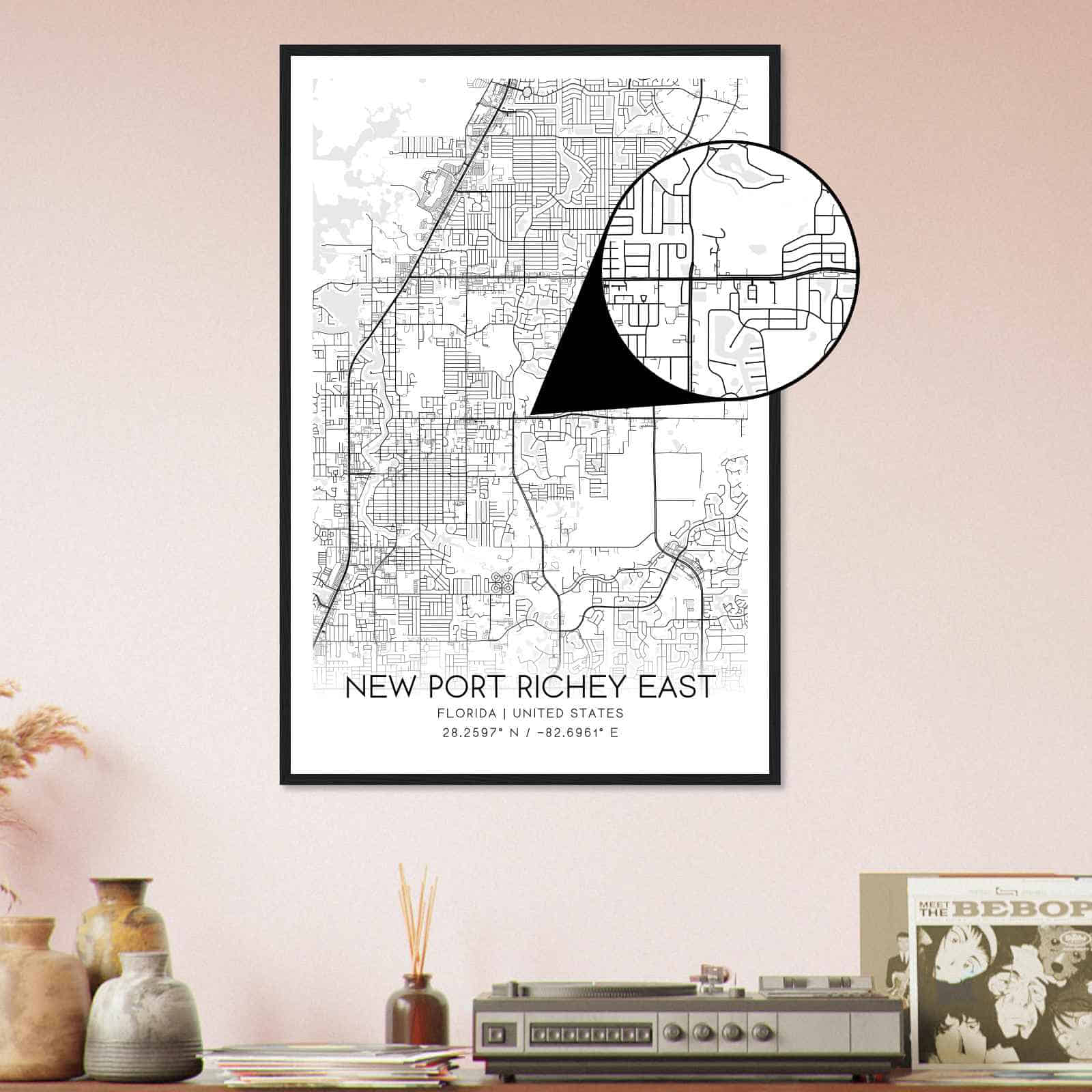 Deerfield Kansas Map Poster, Modern Home Decor Wall Art Print (Copy)