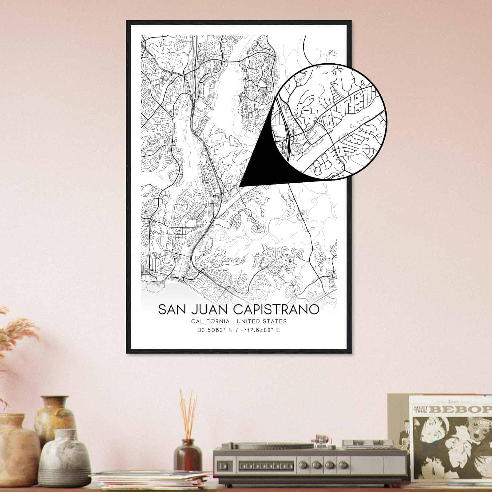 Deerfield Kansas Map Poster, Modern Home Decor Wall Art Print (Copy)