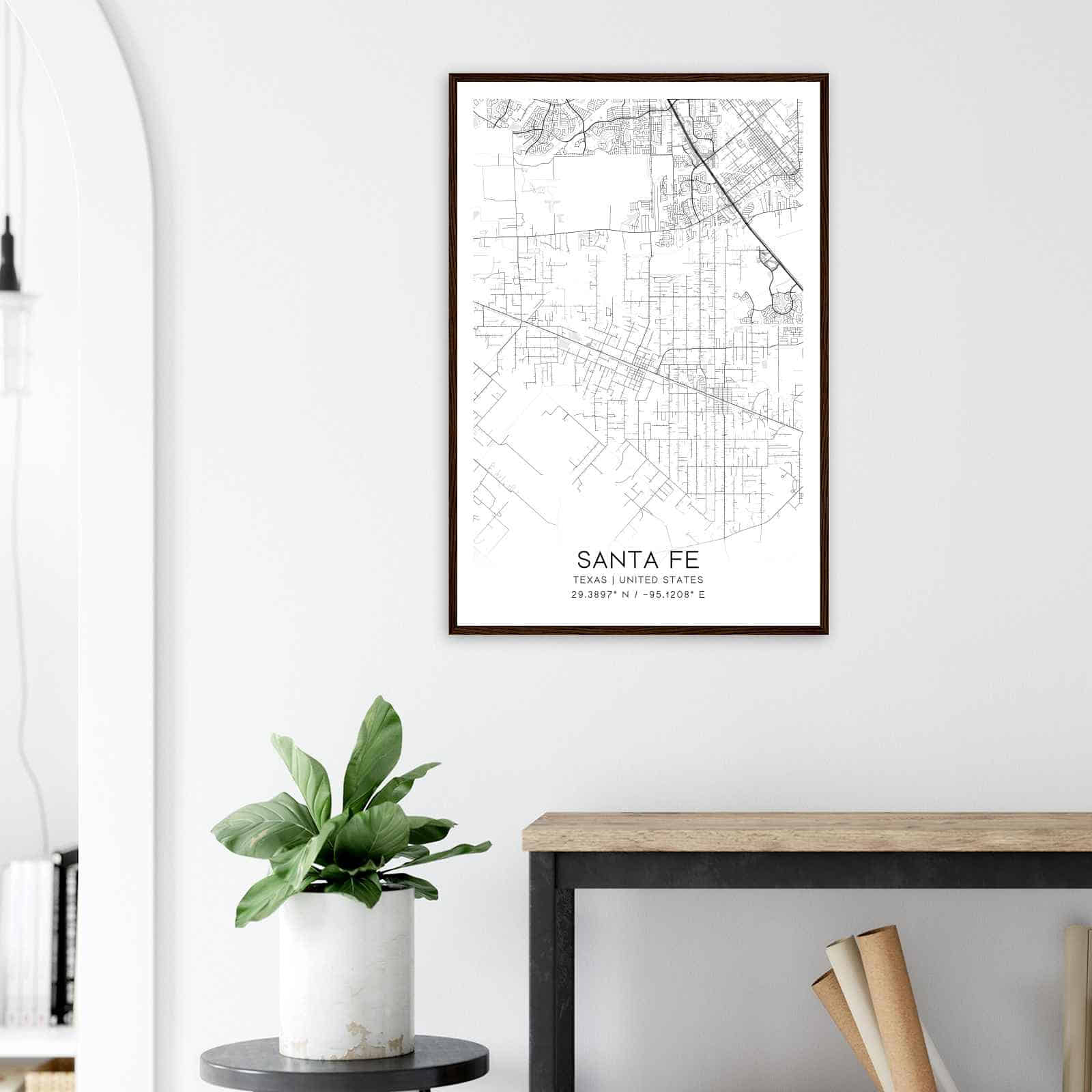 Deerfield Kansas Map Poster, Modern Home Decor Wall Art Print (Copy)