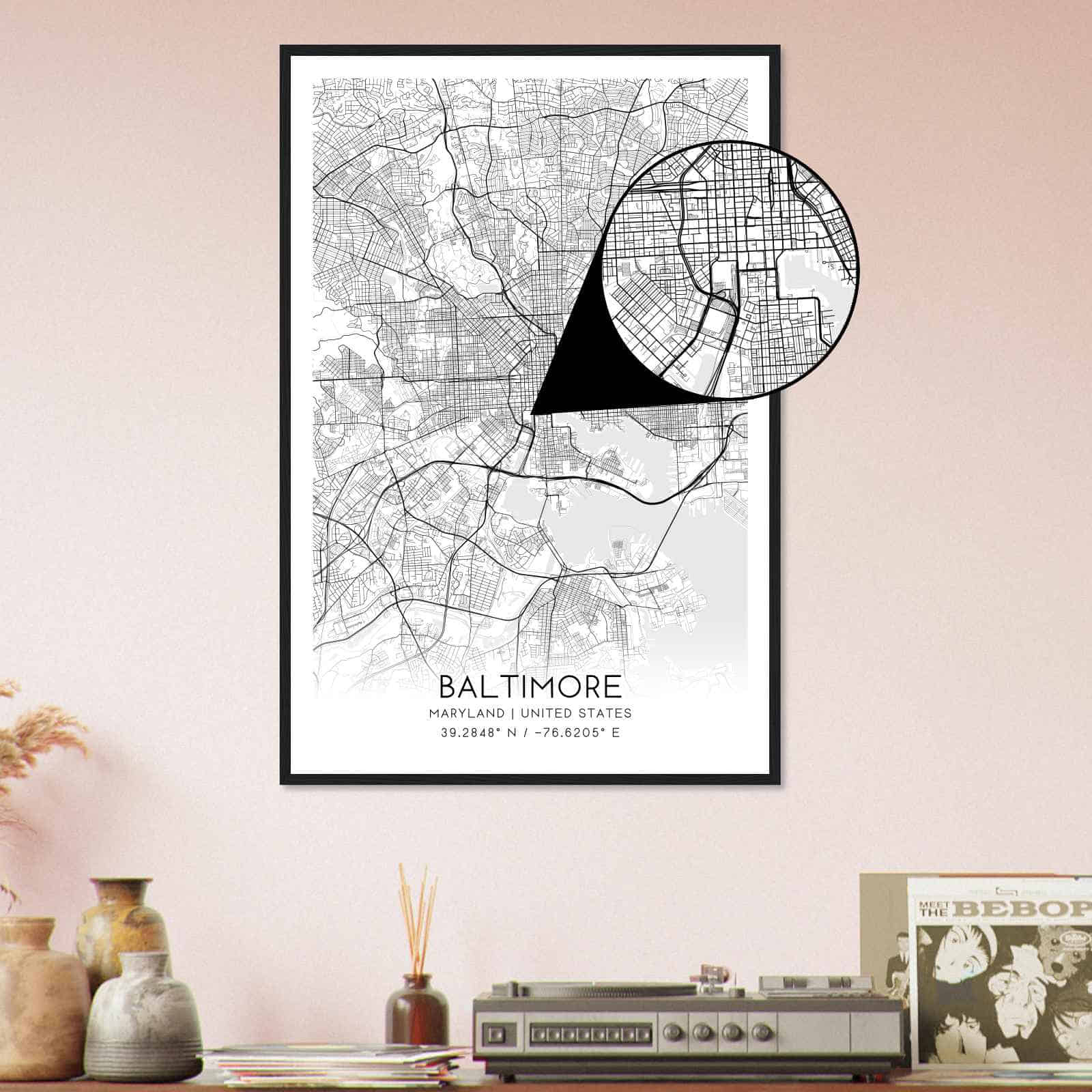 Deerfield Kansas Map Poster, Modern Home Decor Wall Art Print (Copy)