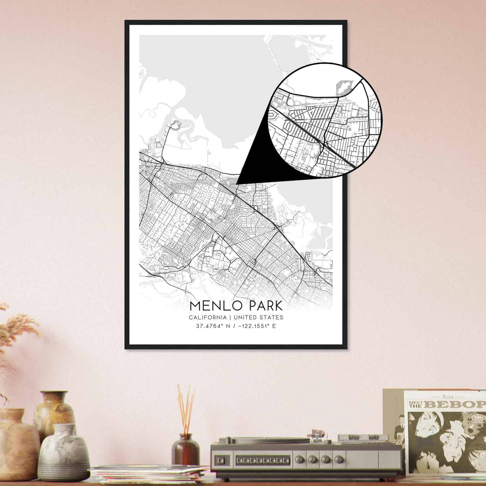 Deerfield Kansas Map Poster, Modern Home Decor Wall Art Print (Copy)