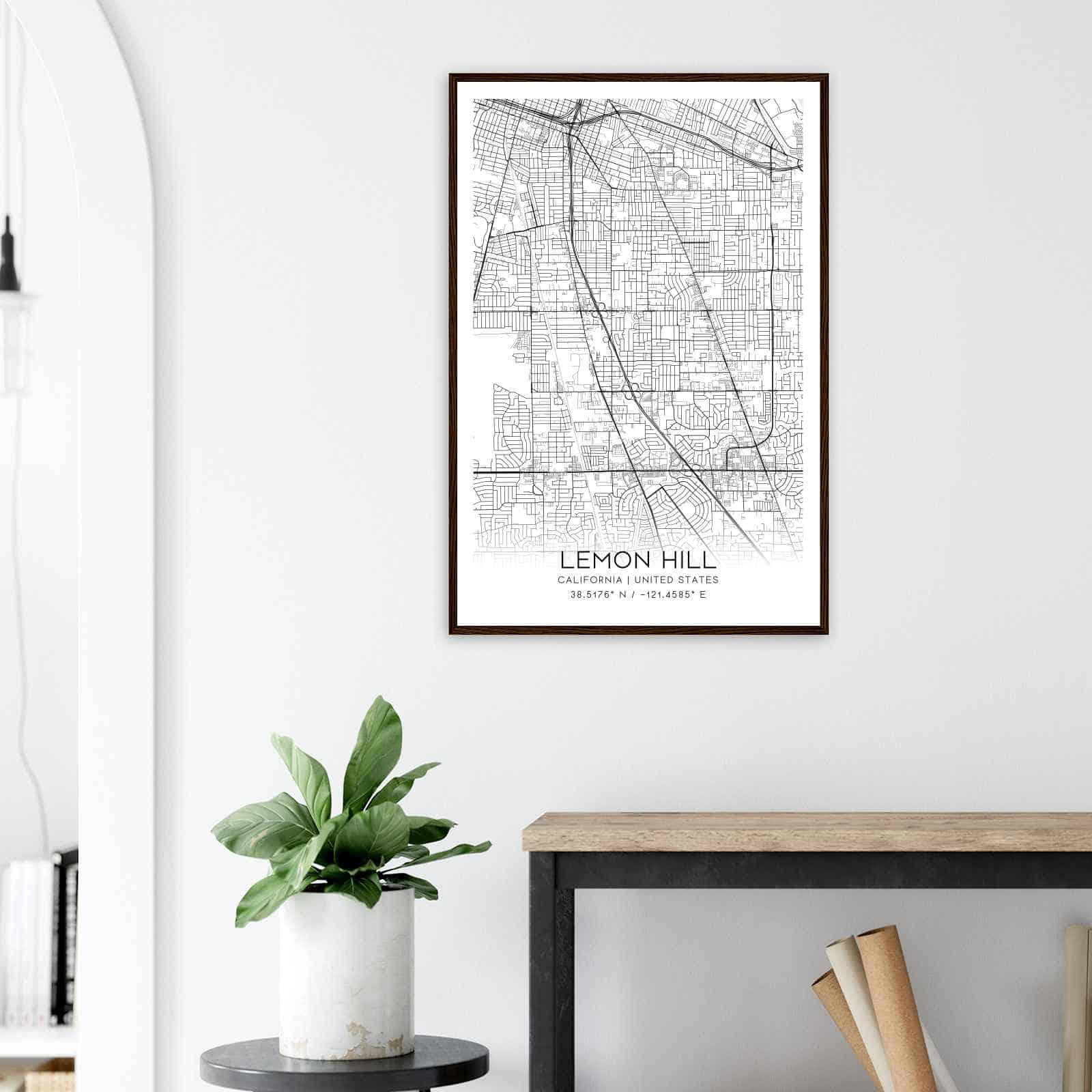 Deerfield Kansas Map Poster, Modern Home Decor Wall Art Print (Copy)